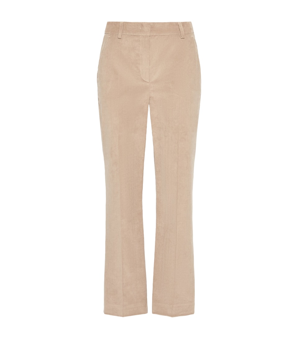 Weekend Max Mara Womens Corduroy Slim Trousers Sand