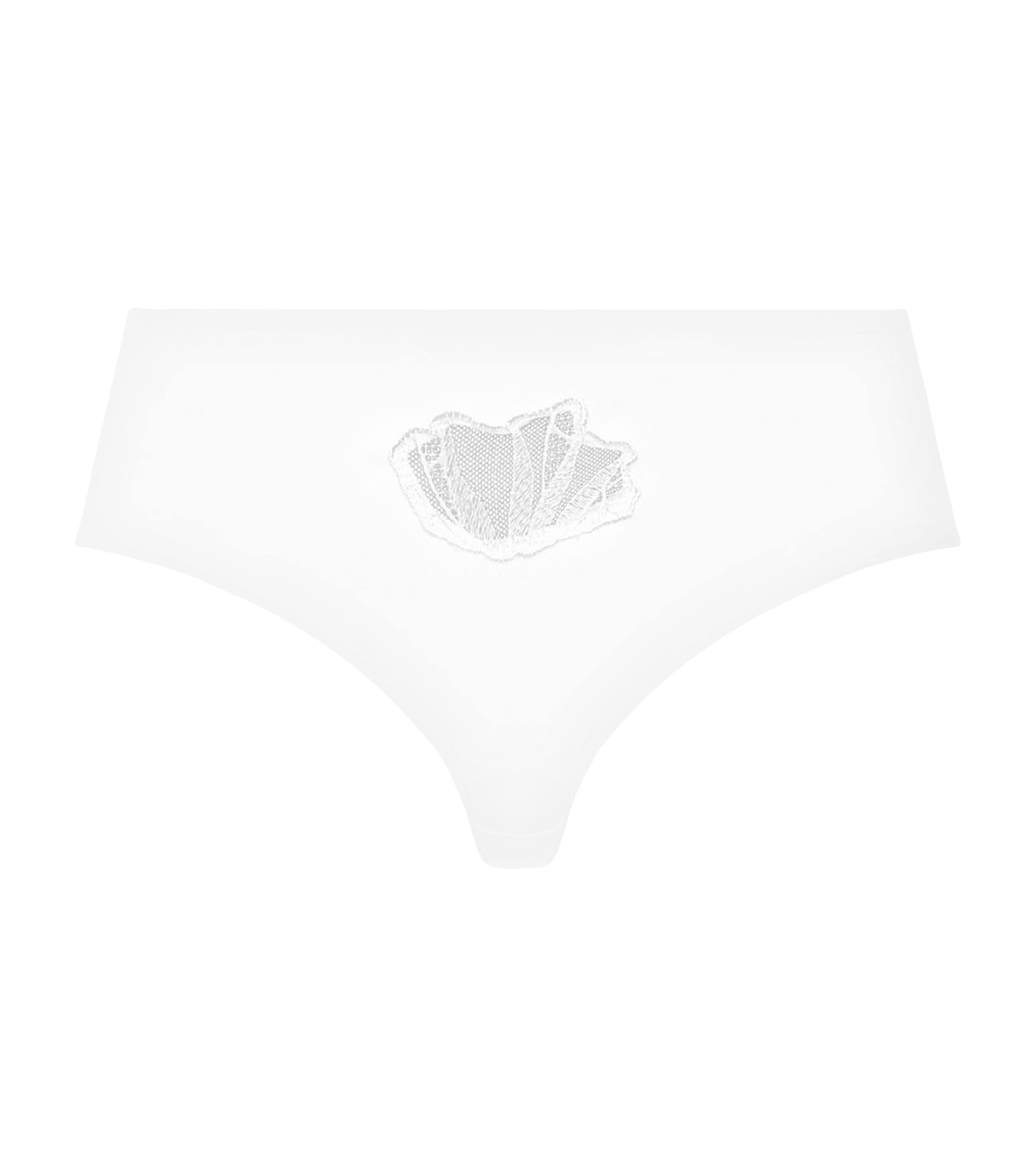 Hanro Womens Cotton Lace-Detail Rosaria Briefs Off White