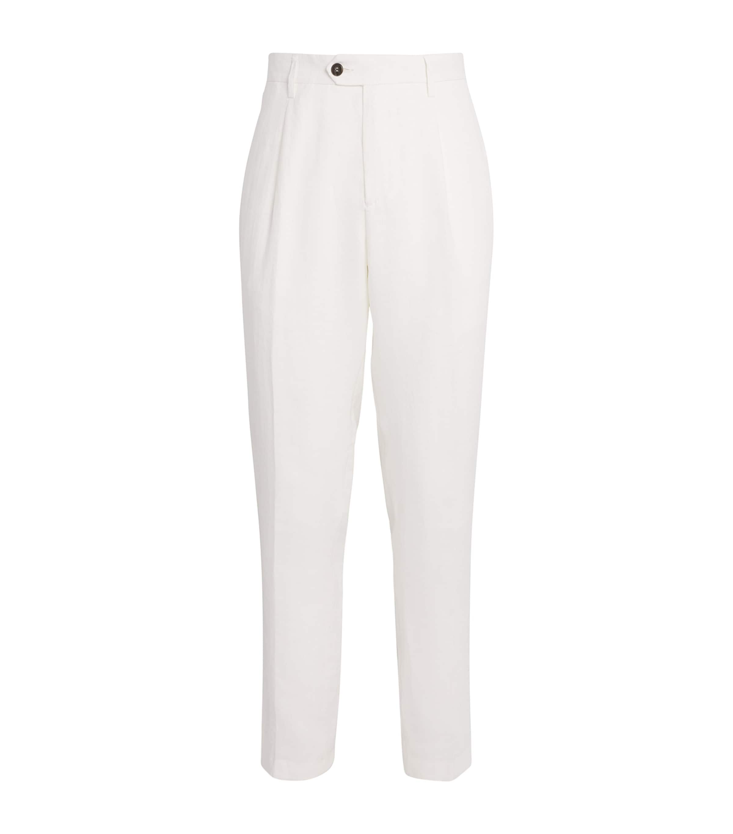 x Harrods Linen Tailored Trousers