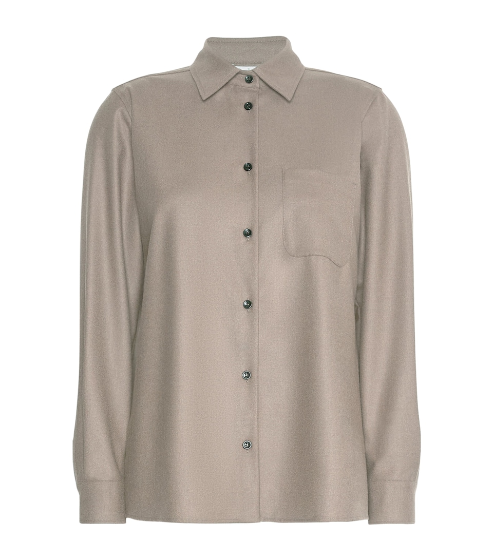 Max Mara Womens Stretch-Cashmere Shirt Sand
