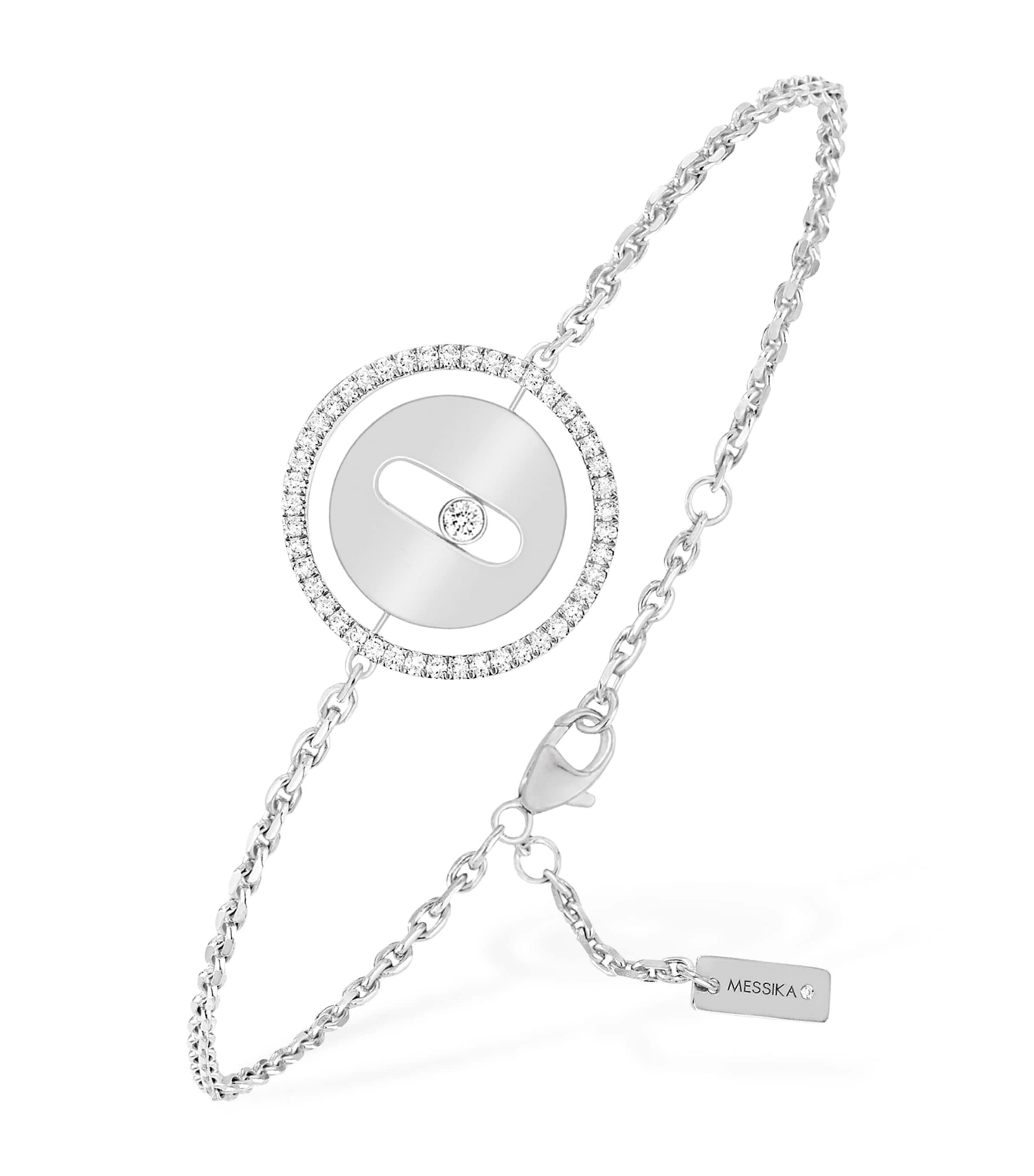 White Gold and Diamond Lucky Move Bracelet