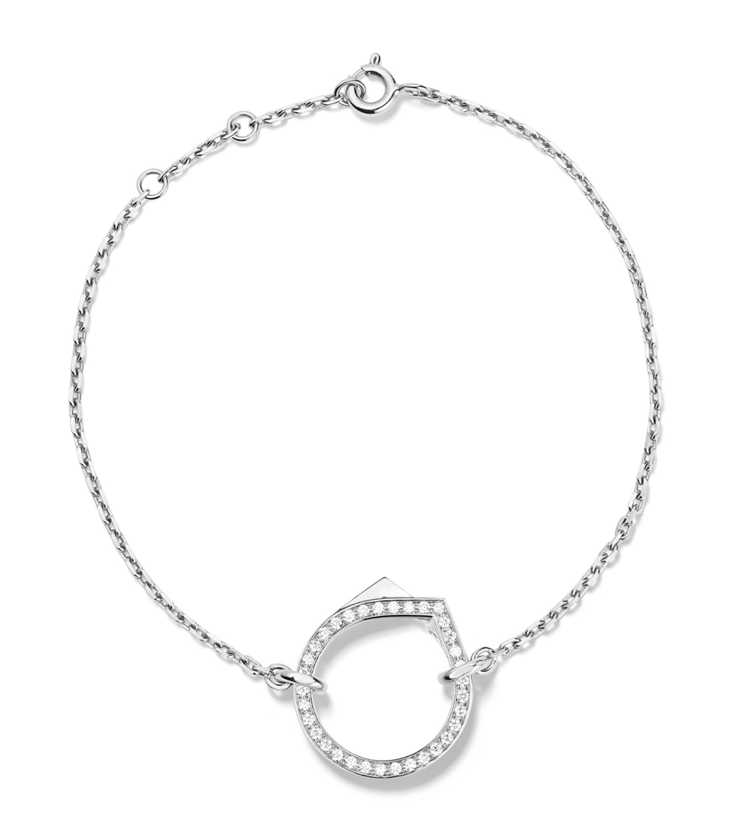 Repossi White Gold and Diamond Antifer Chain Bracelet White Gold
