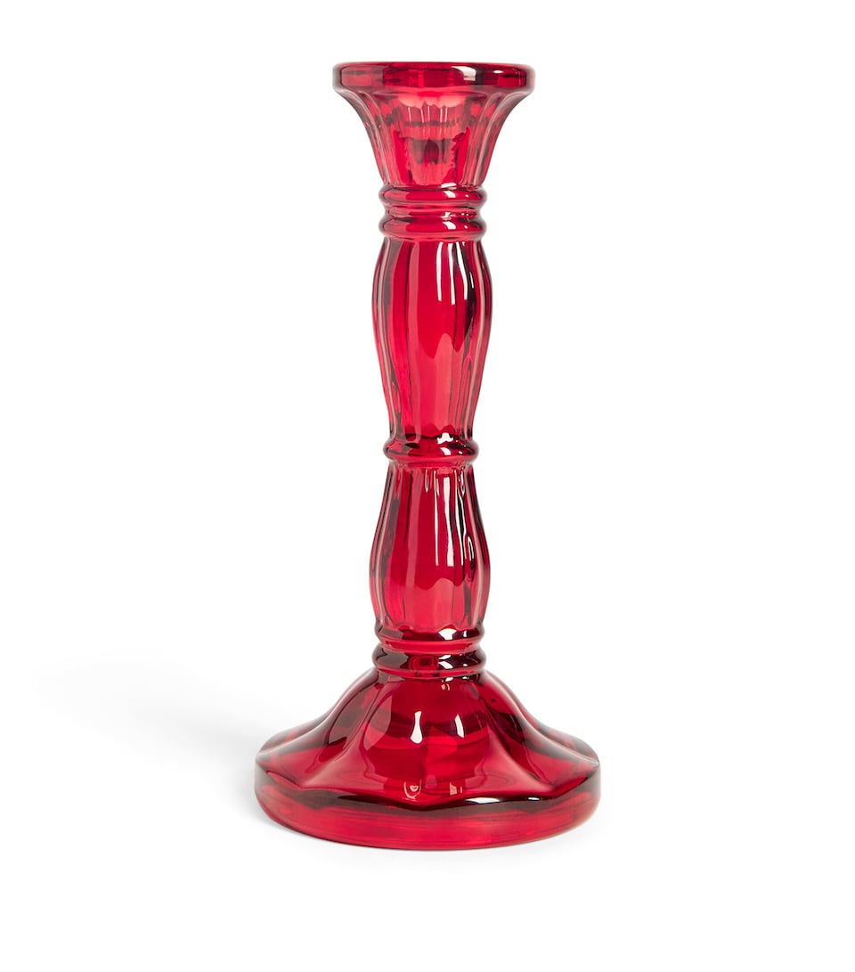 Harrods Glass Cabbage Tree Decoration Red