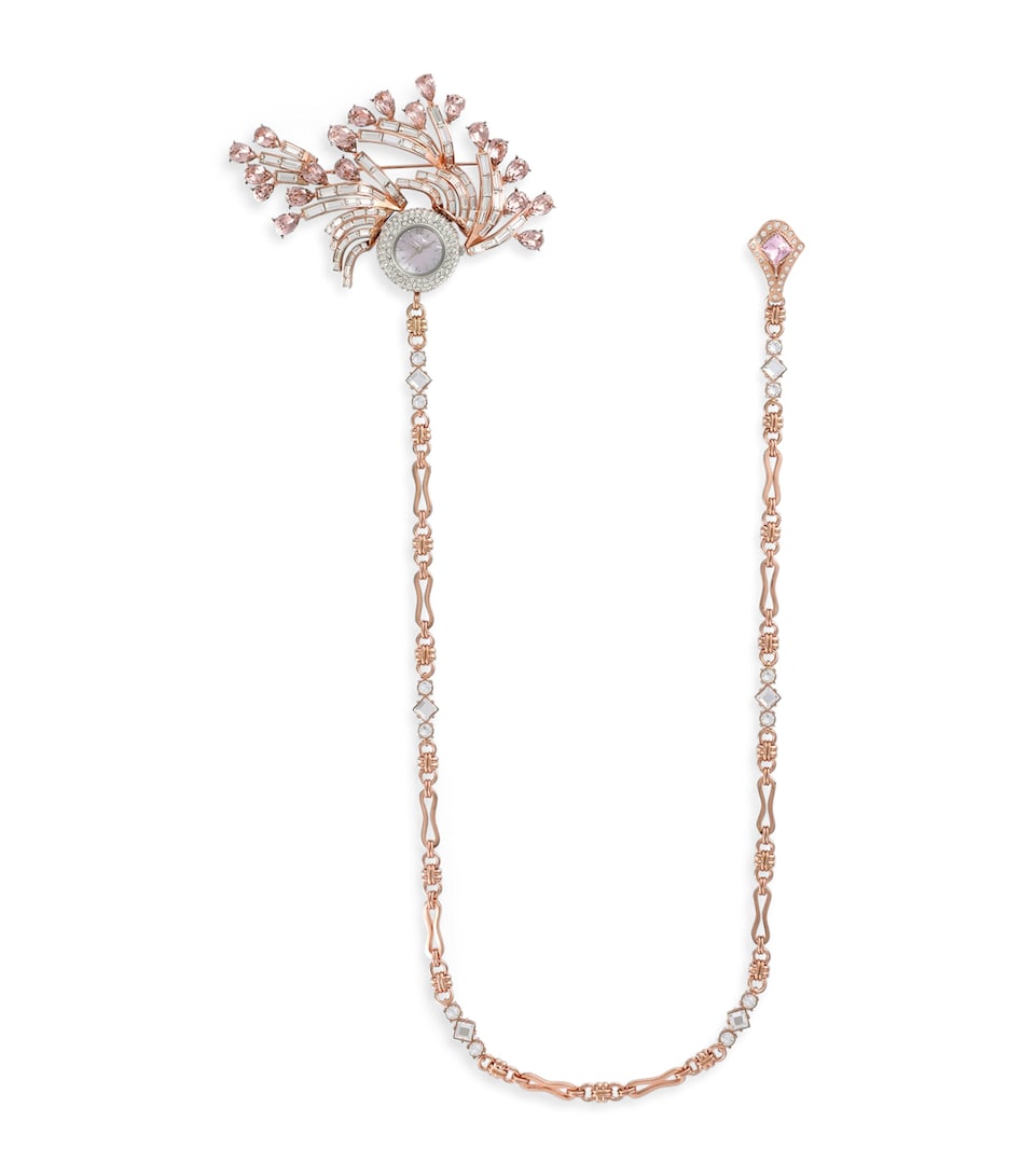 Dolce&Gabbana Rhinestone Watch Brooch Two Color