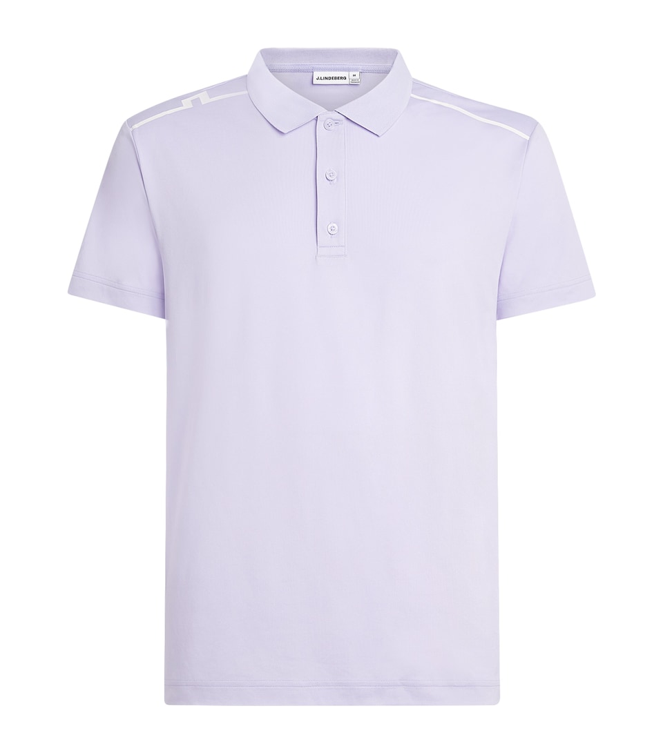 J Lindeberg Mens Lionel Polo Shirt Purple Heather