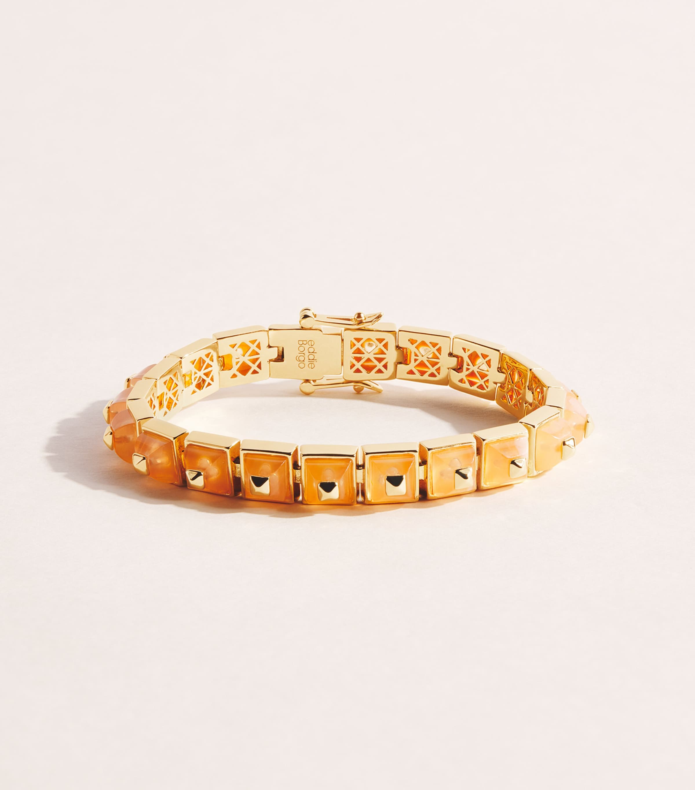 Eddie Borgo Gold-Plated Sugarloaf Pyramid Bracelet Gold/amber