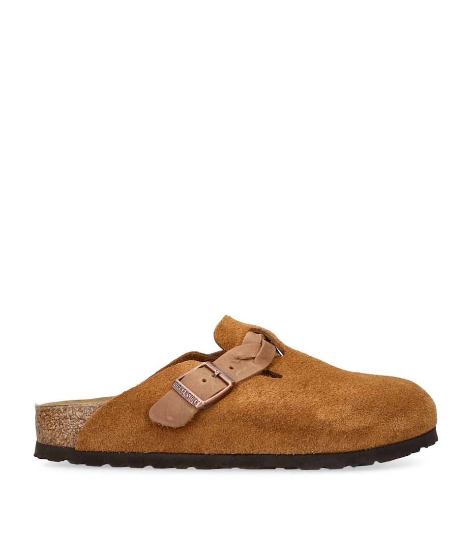 Suede Boston Braid Clogs