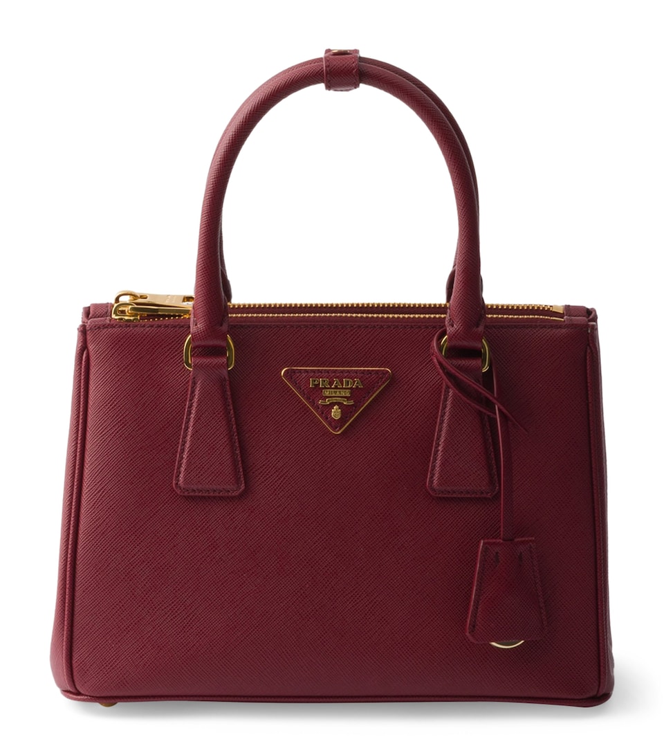Prada Small Saffiano Leather Galleria Top-Handle Bag Red