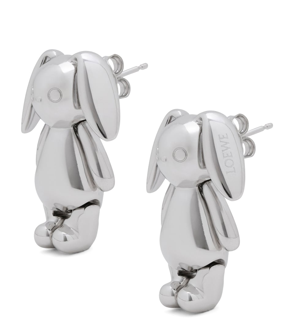 LOEWE x Cosima Von Bonin Bunny Earrings Silver