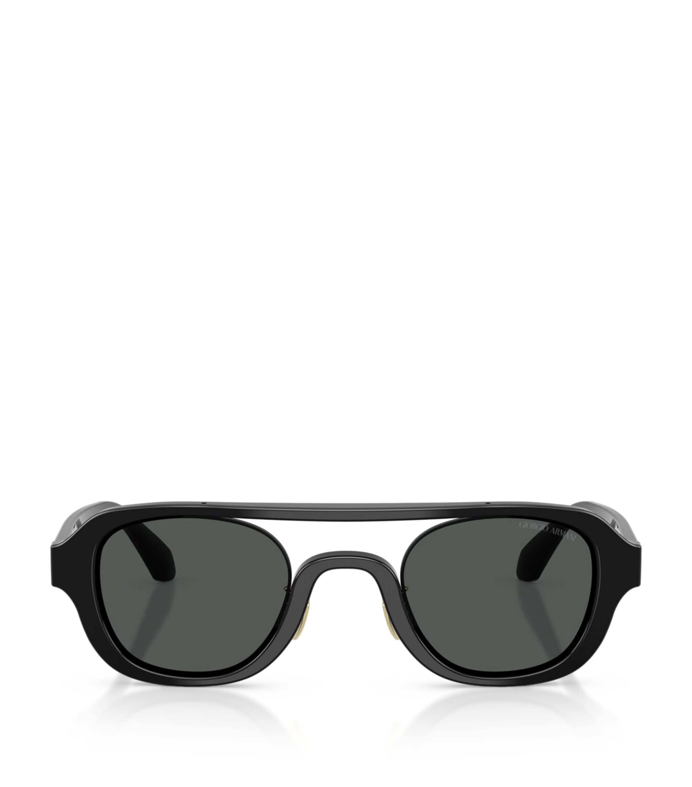 Giorgio Armani Acetate AR8247 Irregular Sunglasses Black