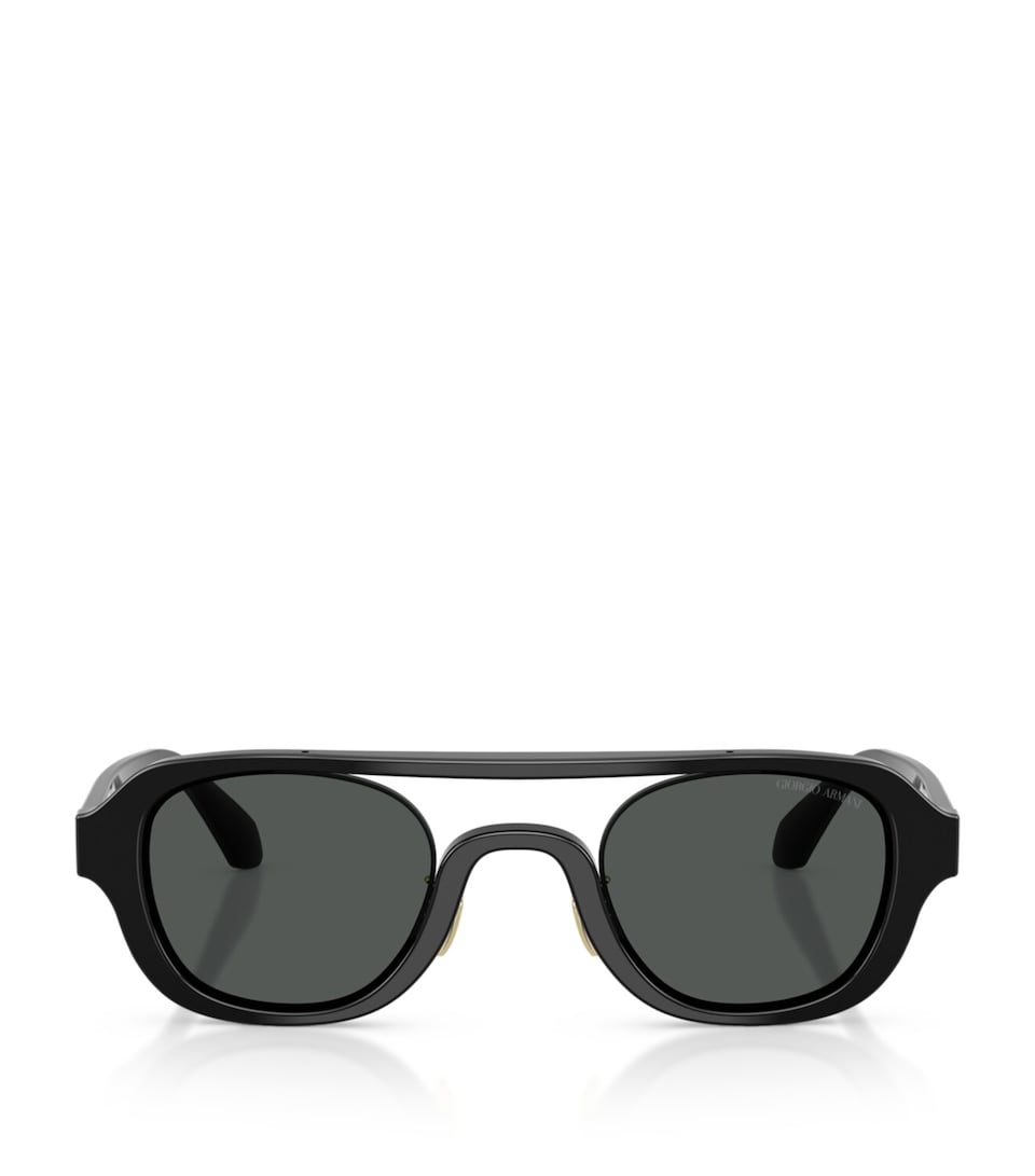 Giorgio Armani Acetate AR8247 Irregular Sunglasses Black