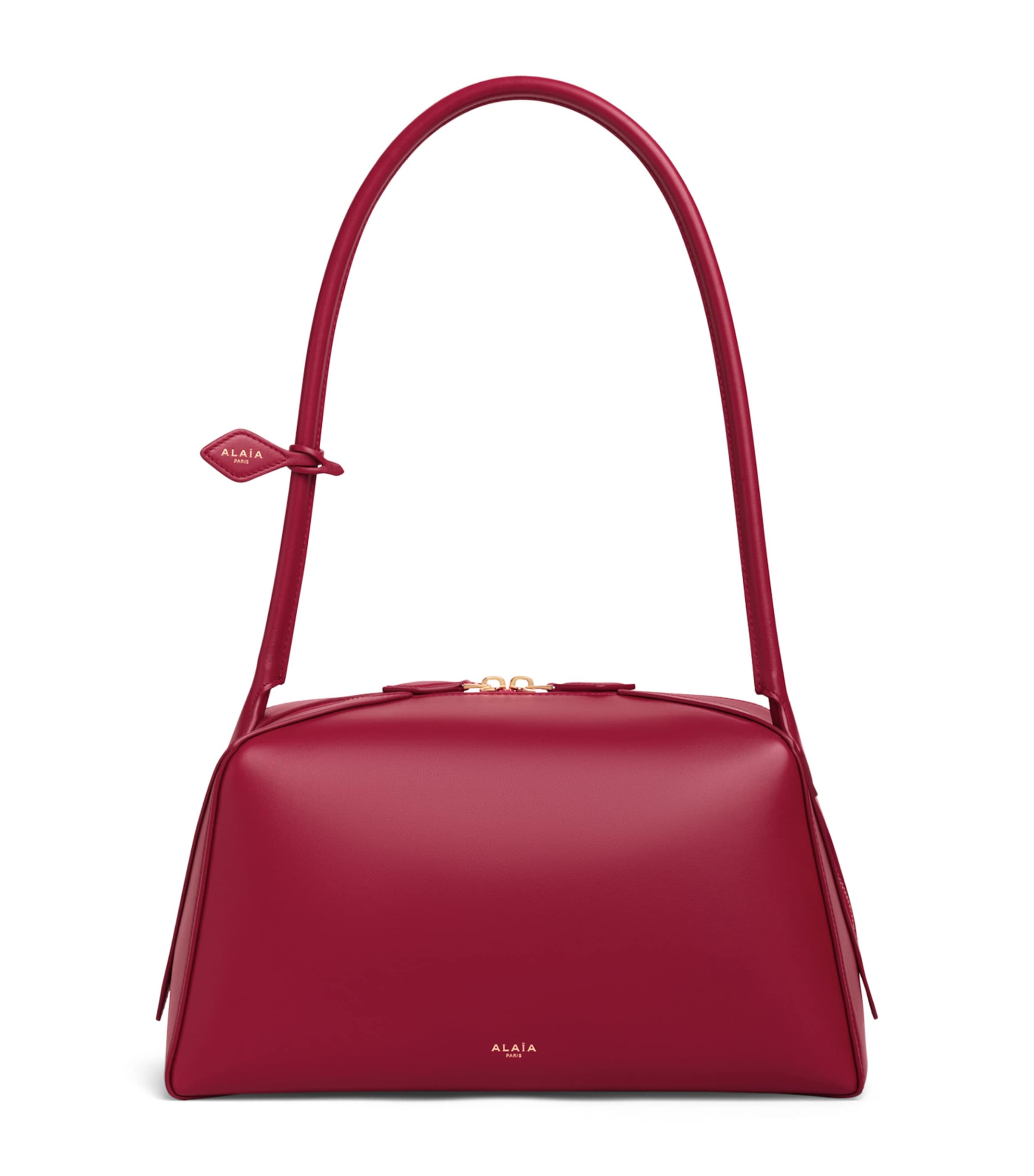 Alaïa Leather Le Bouledogue Shoulder Bag Carmine