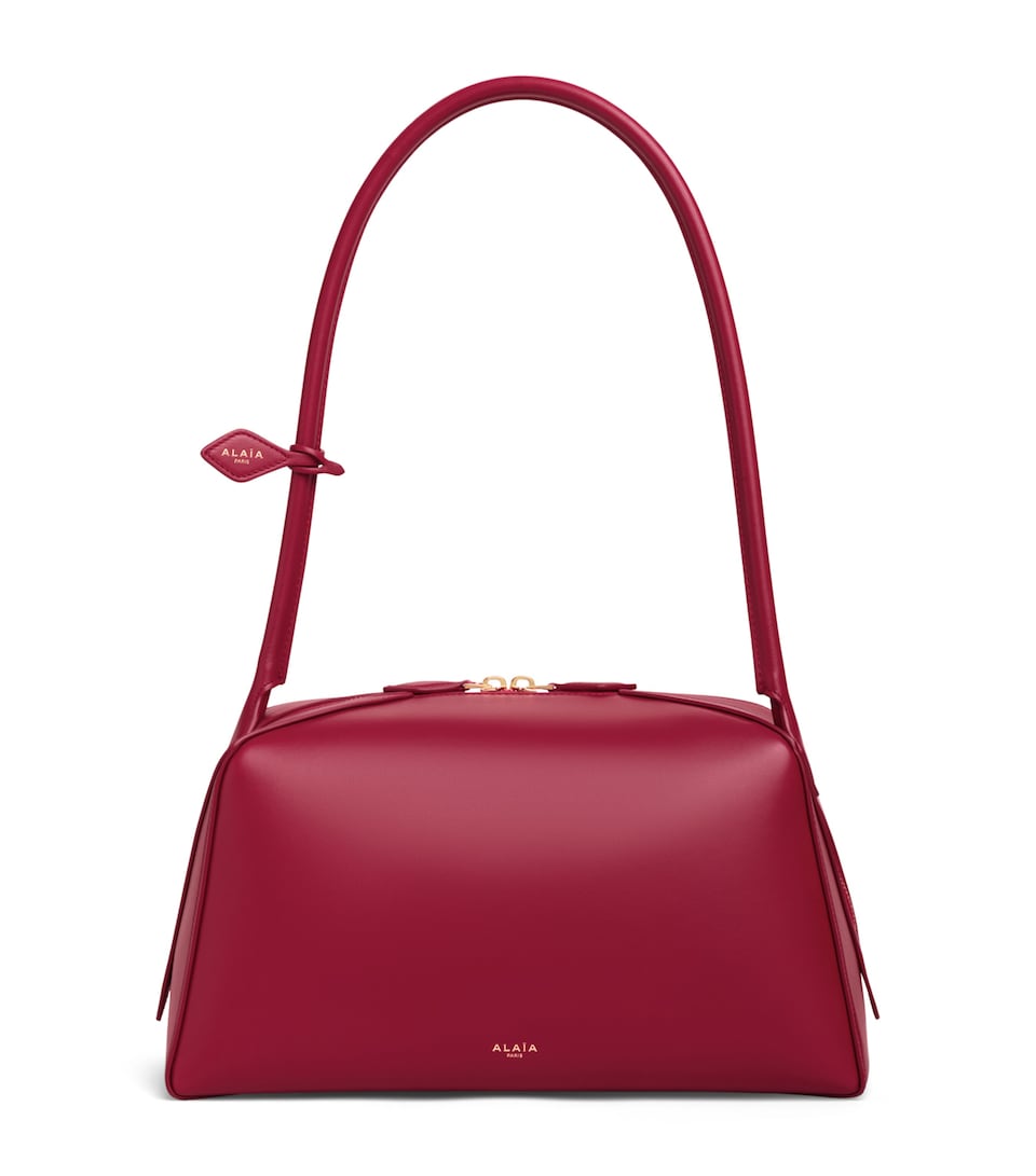 Alaïa Leather Le Bouledogue Shoulder Bag Carmine