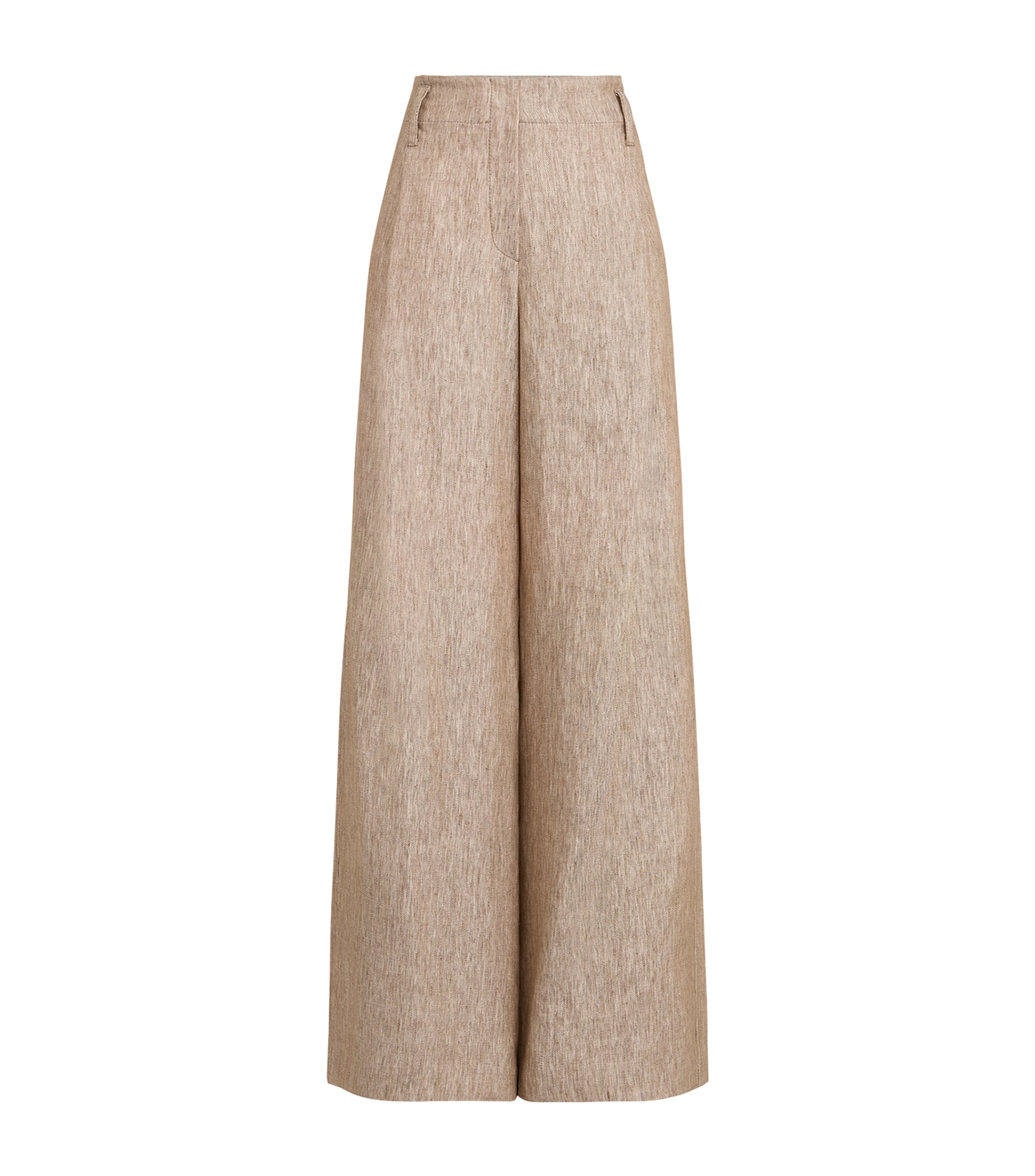 Brunello Cucinelli Womens Linen High-Waisted Tailored Trousers