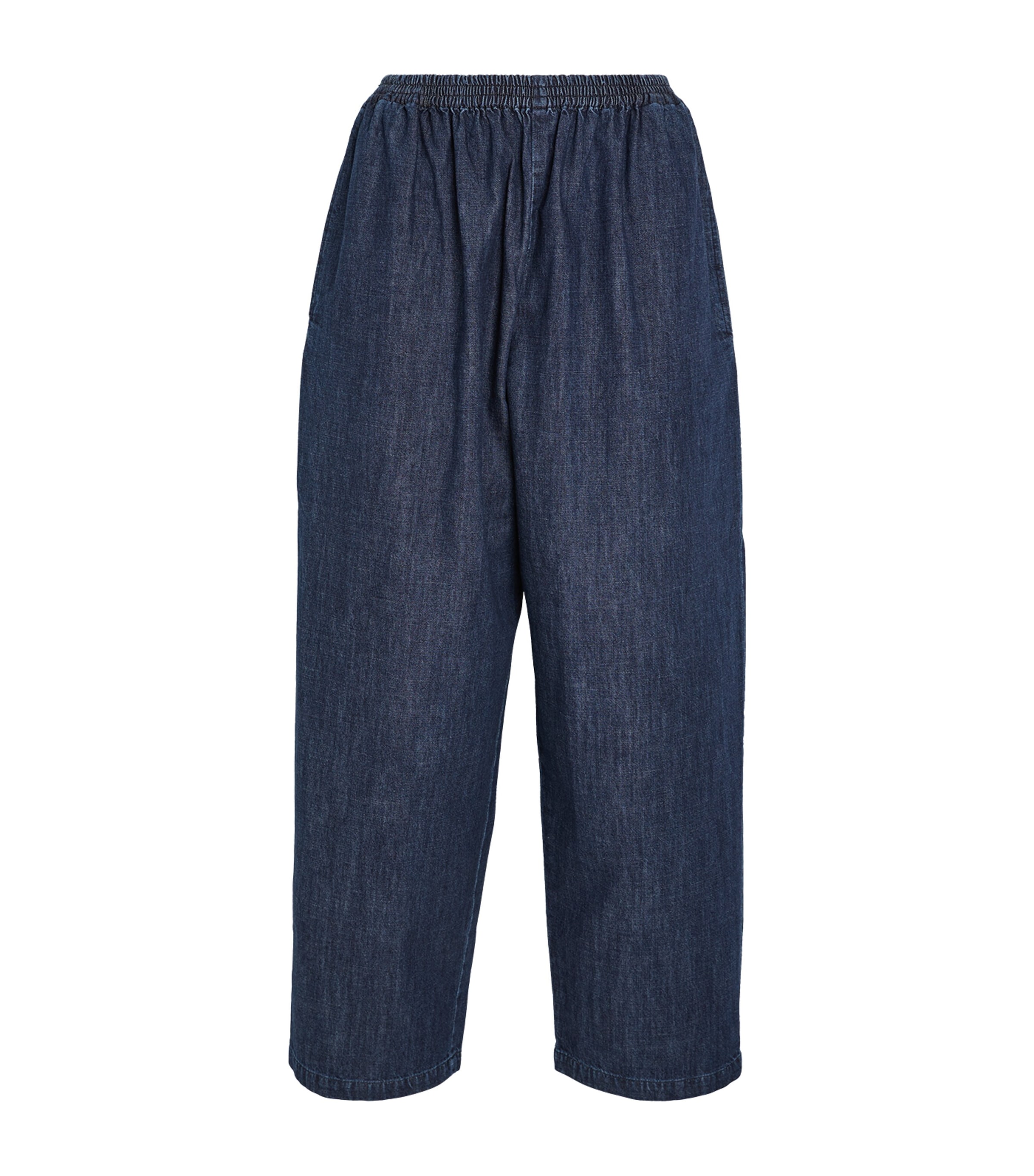 Eskandar Womens Cotton Japanese Trousers Jeandark
