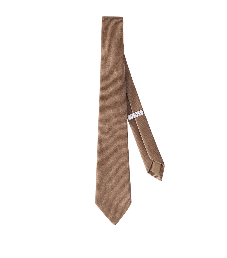 Brunello Cucinelli Corduroy Tie Beige