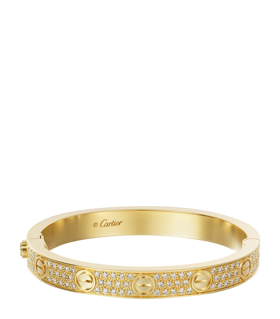 Yellow Gold and Diamond LOVE Bracelet