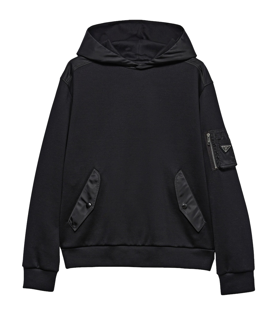 Cotton-Fleece and Re-Nylon Hoodie
