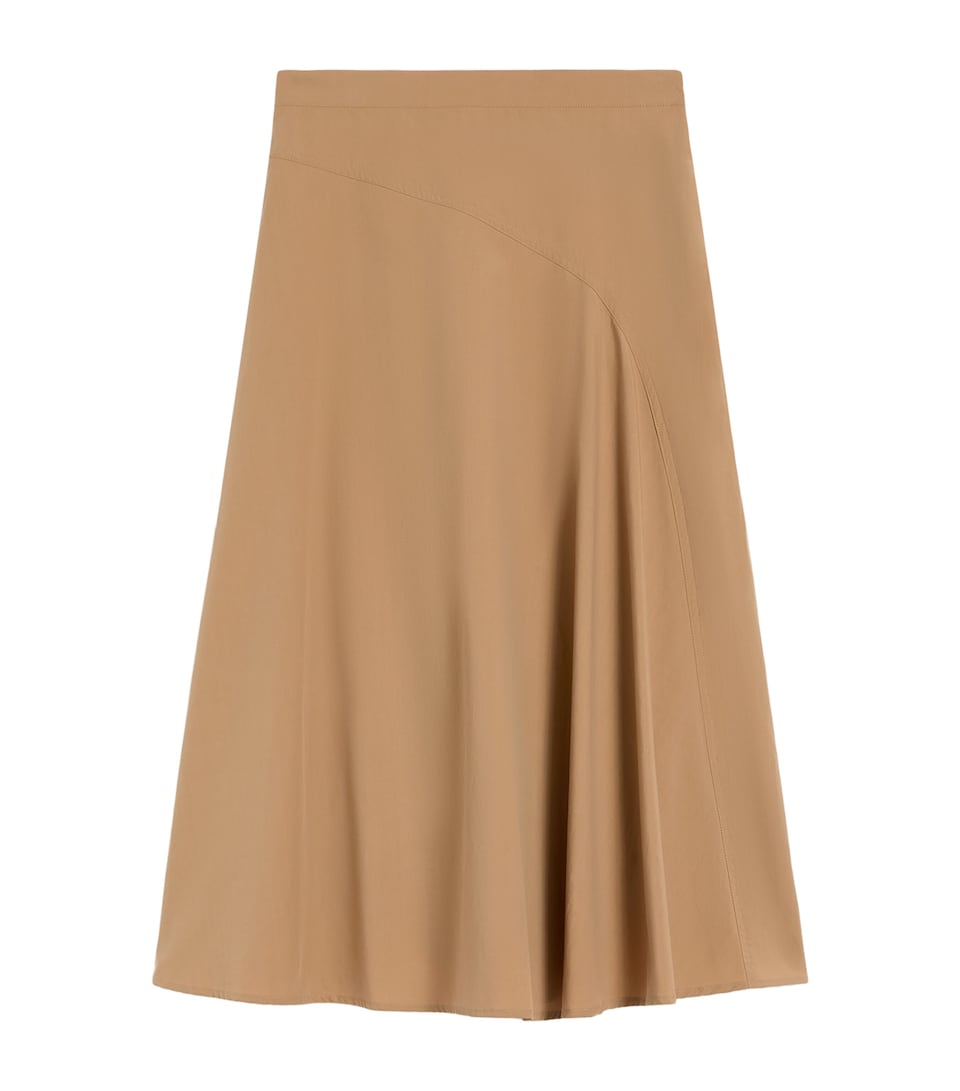 Weekend Max Mara Womens Cotton Midi Skirt Tobacco