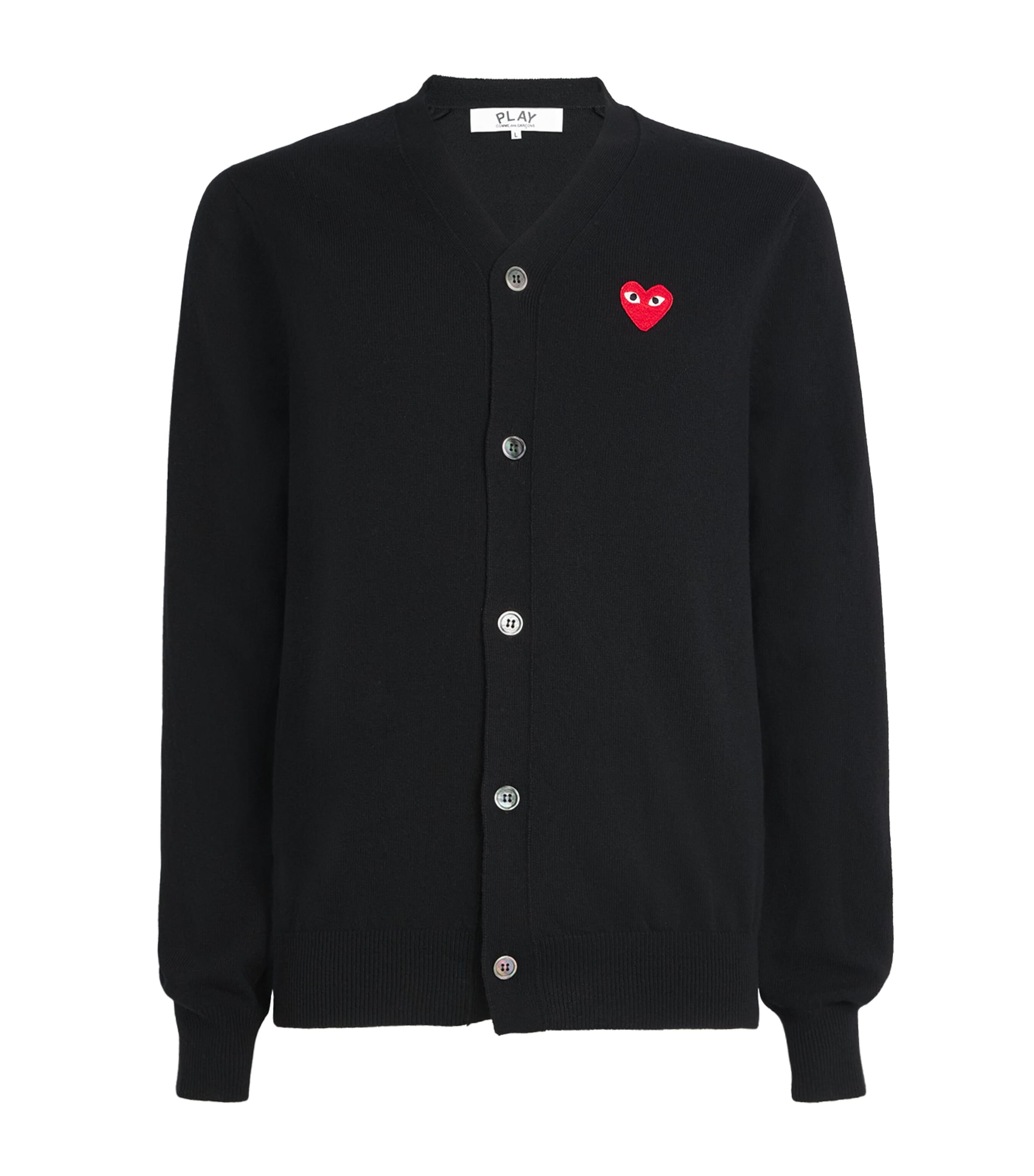 Comme Des Garçons Play Black Zip-Up Heart Hoodie | Harrods UK