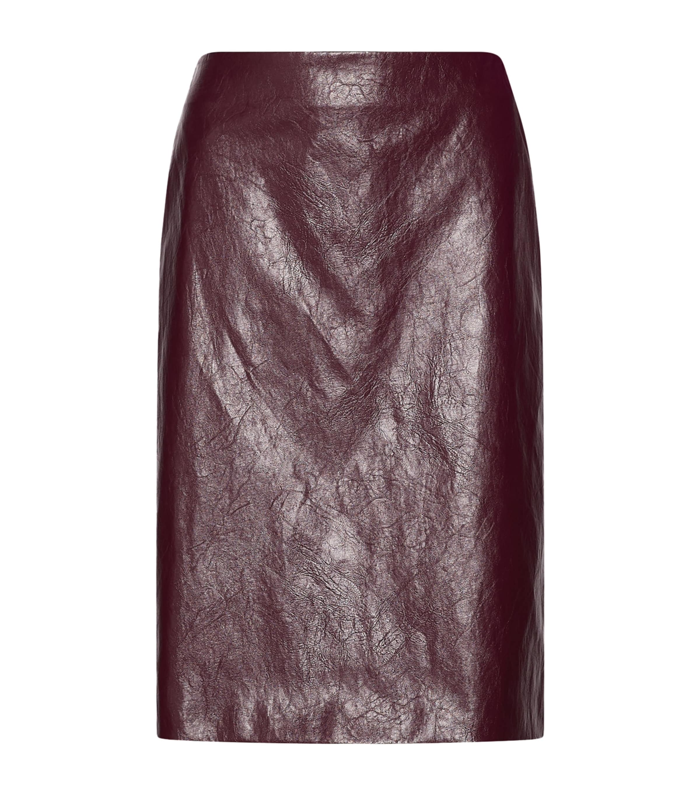 Marella Womens Aged-Effect Mini Skirt Bordeaux