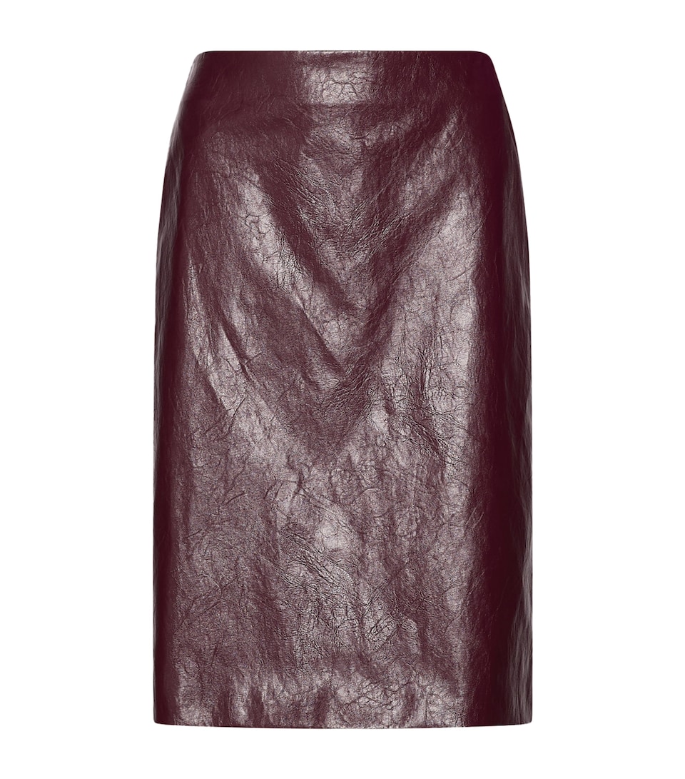 Marella Womens Aged-Effect Mini Skirt Bordeaux