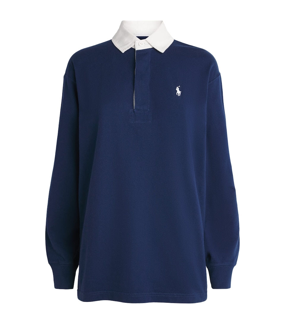 Polo Ralph Lauren Womens Cotton Rugby Shirt Eastside Royal