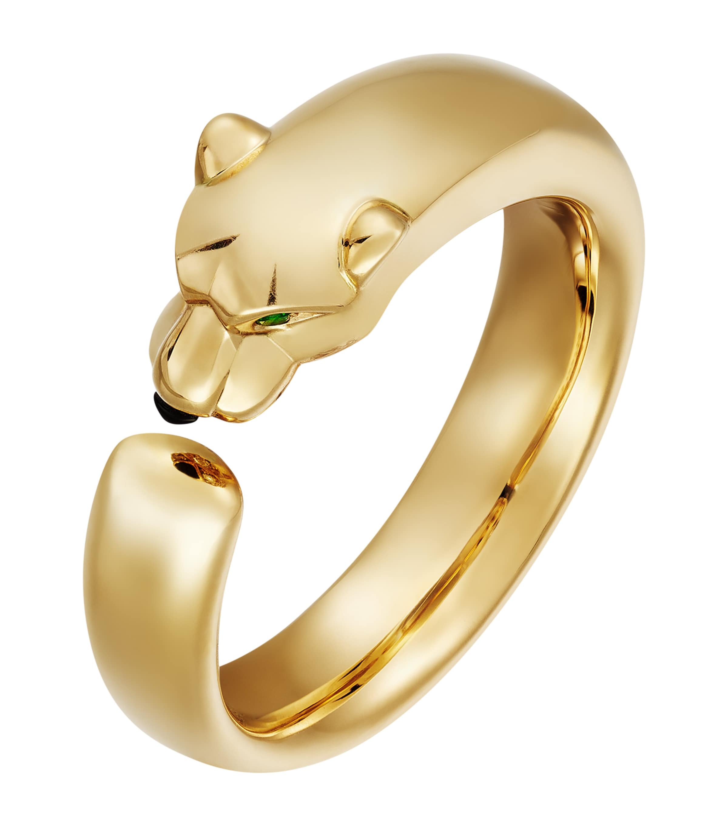 Yellow Gold, Onyx and Tsavorite Garnet Panthère de Cartier Ring