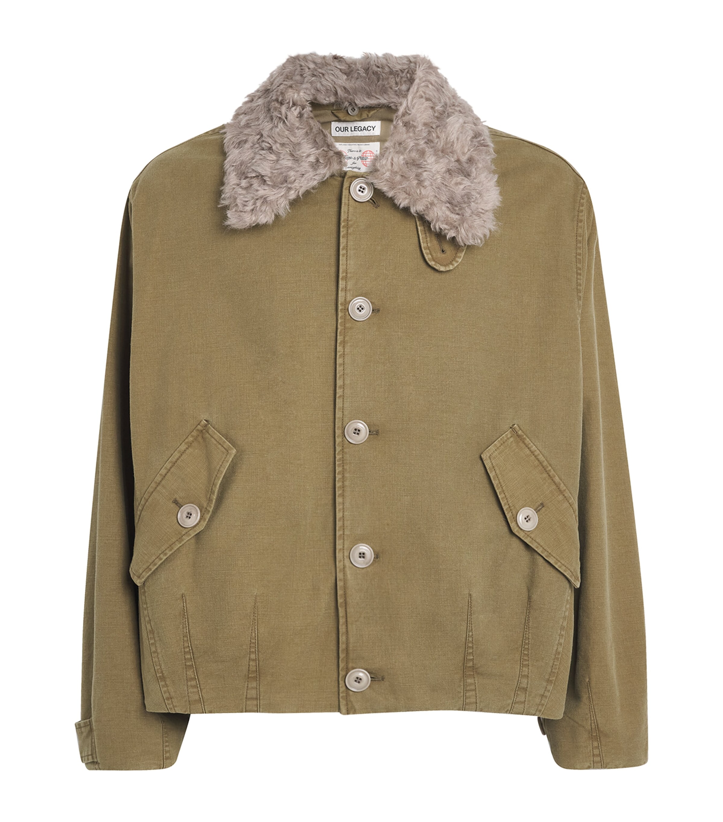 Our Legacy Mens Cotton Aerial Jacket Enzym Obsdn Fld Satn