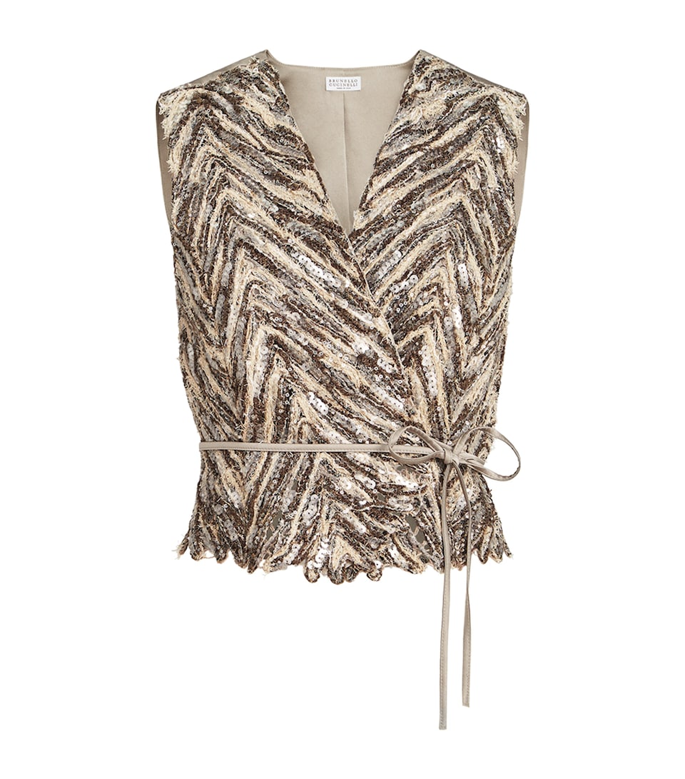 Knitted Sequin Vest