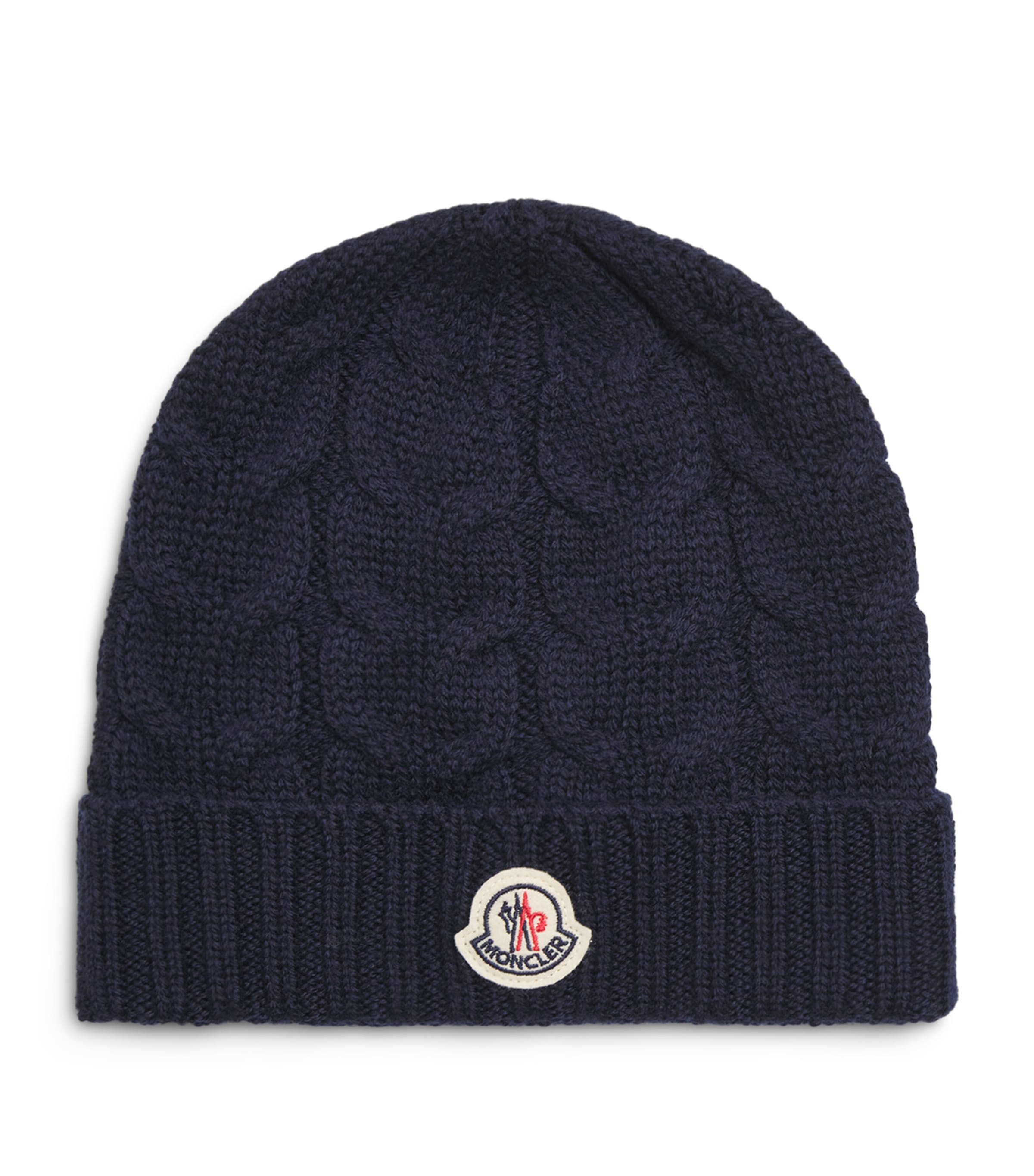 Virgin Wool Cable-Knit Beanie