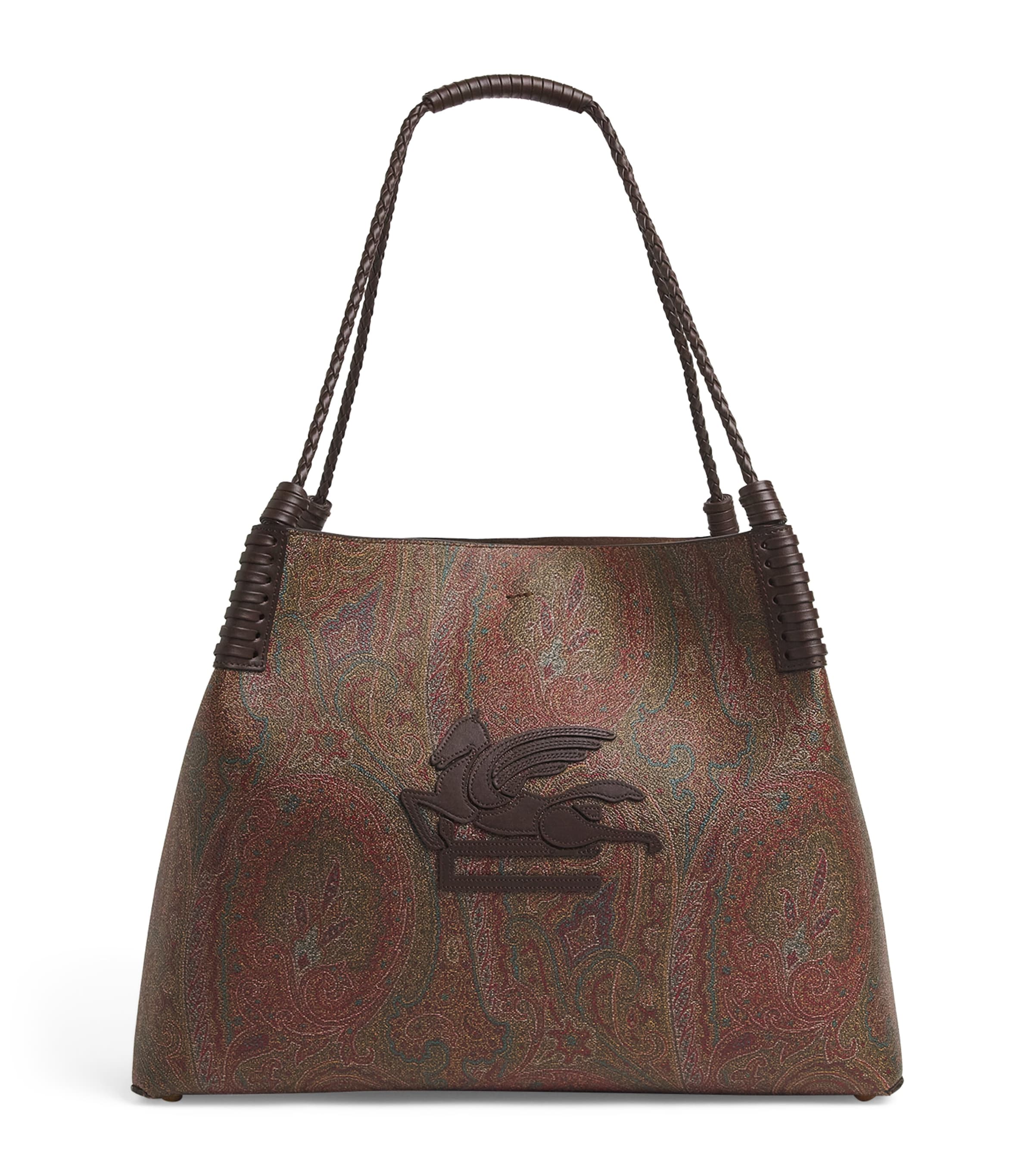 Etro Large Paisley Arnica Libra Tote Bag Brown