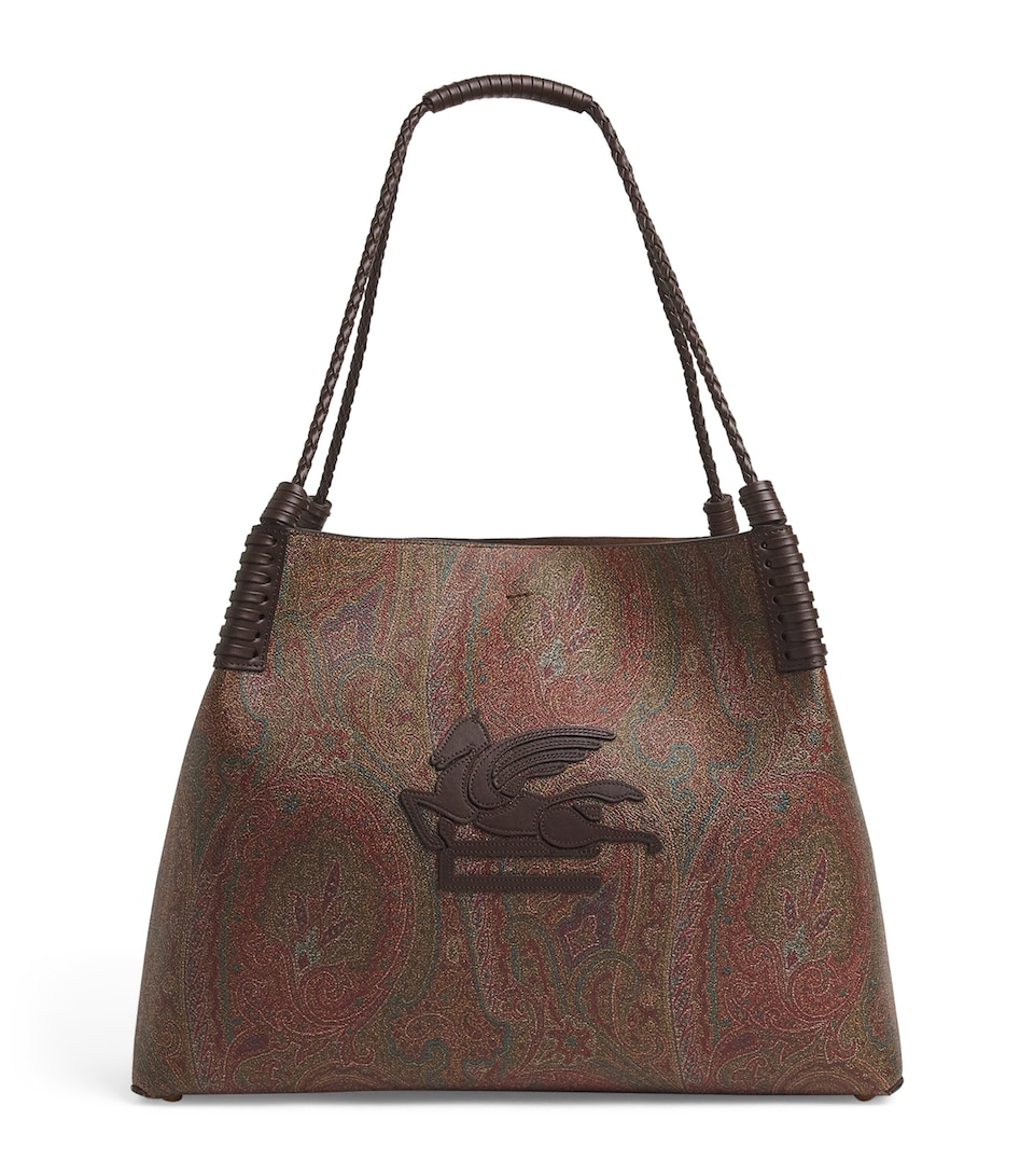 Etro Large Paisley Arnica Libra Tote Bag Brown