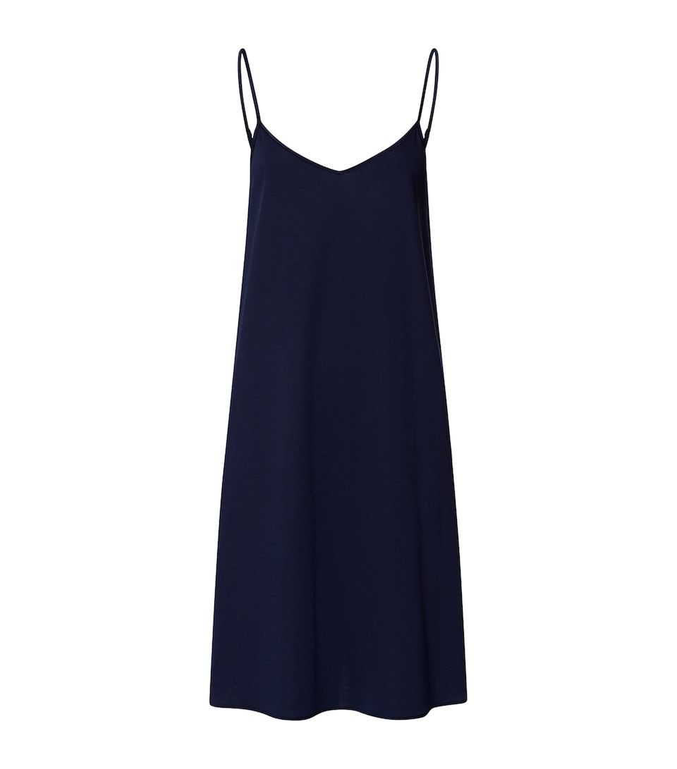 Hanro Womens Cotton Nightdress Deep Navy