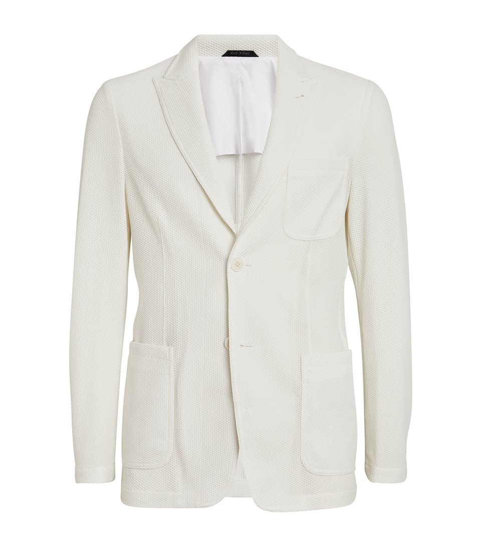 Waffle-Knit Blazer