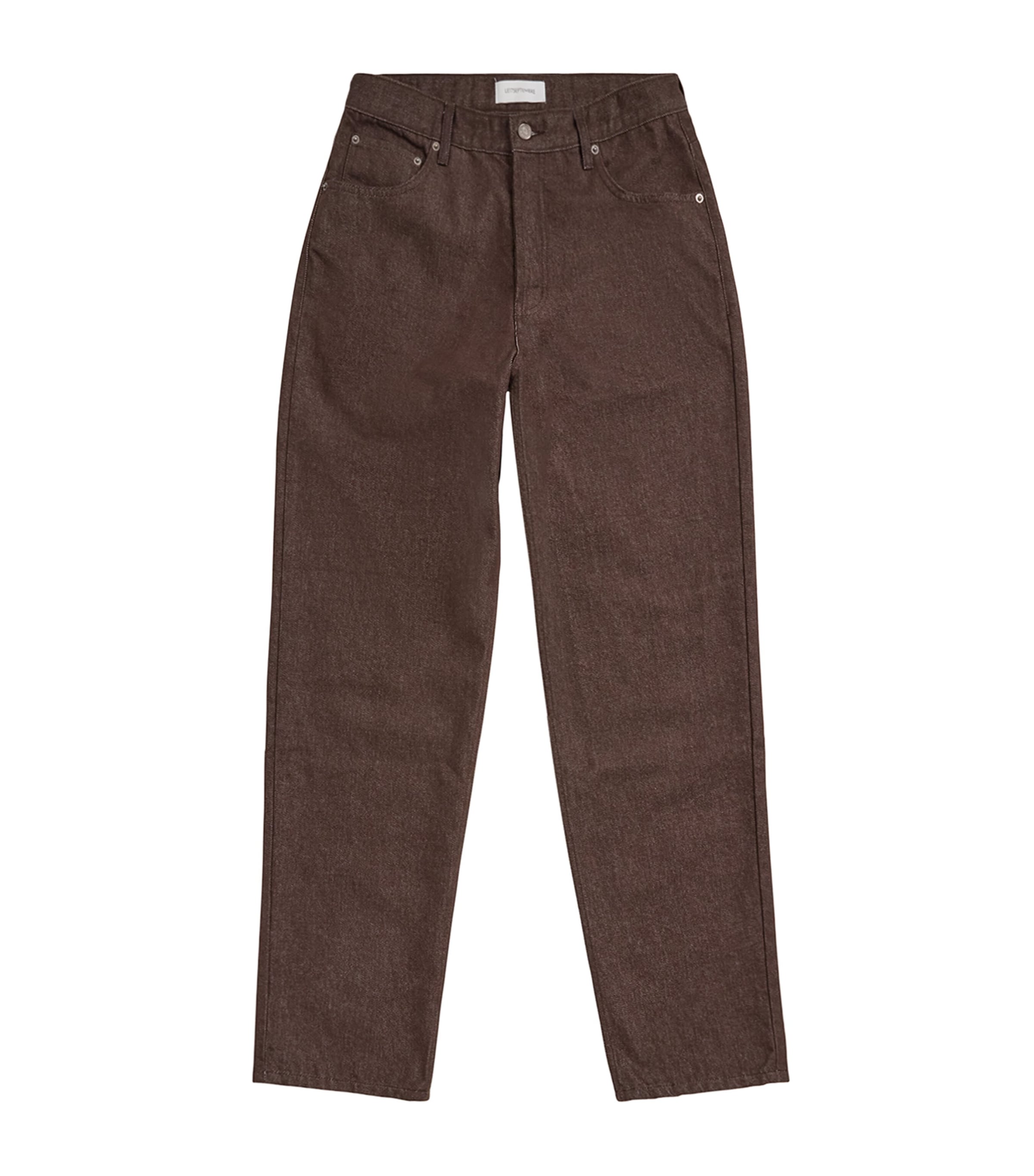 Le 17 Septembre Mens Wide-Leg Jeans Brown