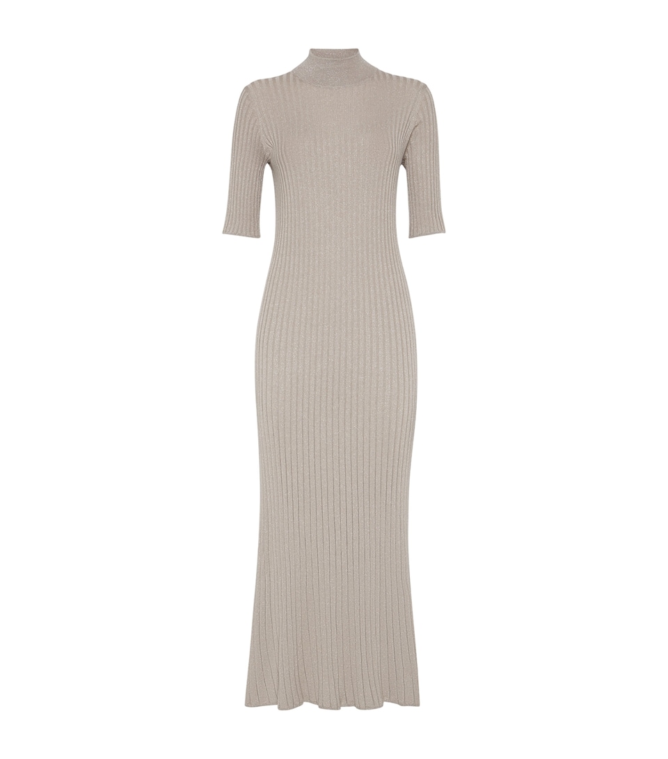 Cashmere-Blend Rib-Knit Maxi Dress