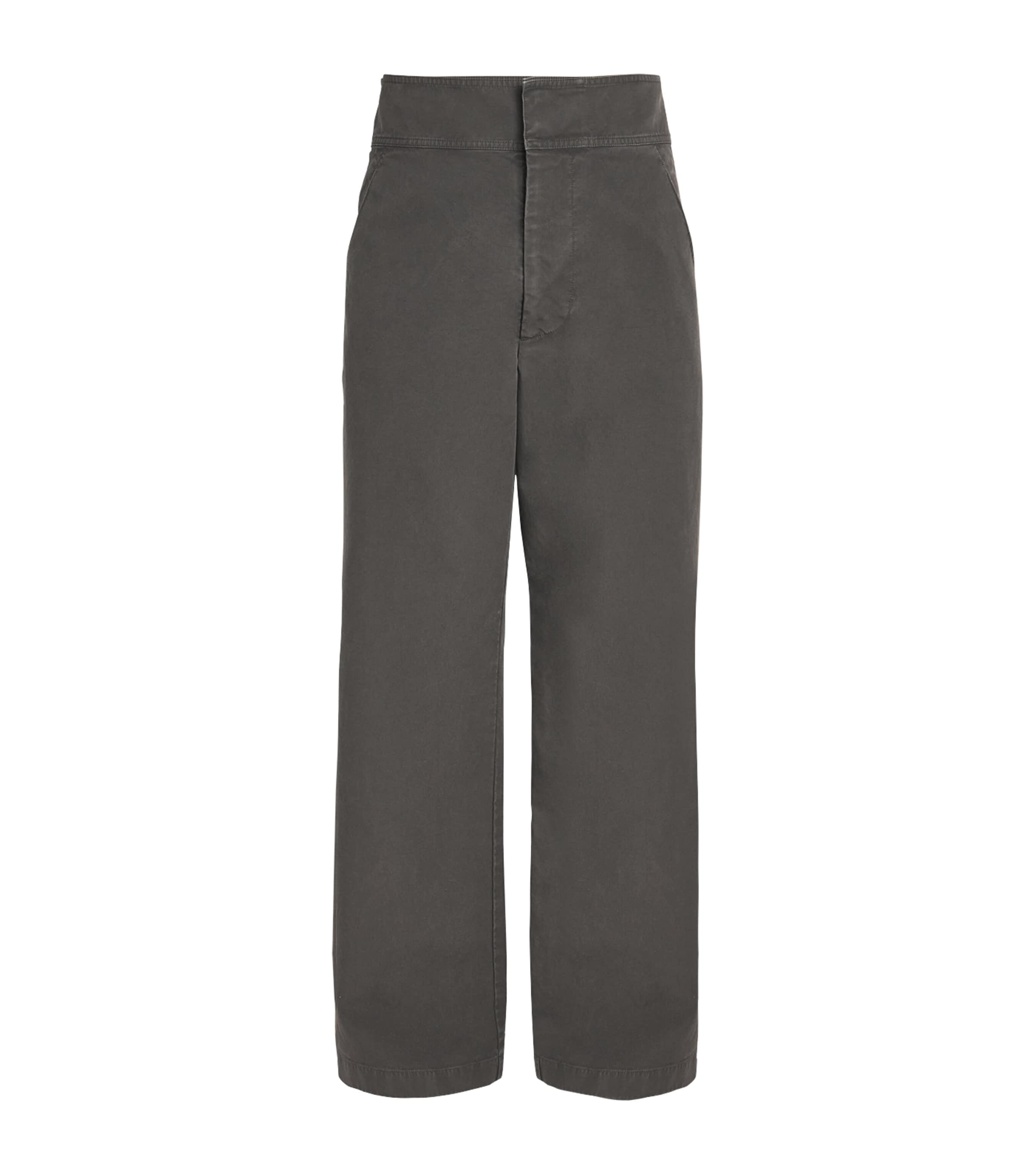 Fear Of God Mens Cotton Flat Front Trousers Dark Grey