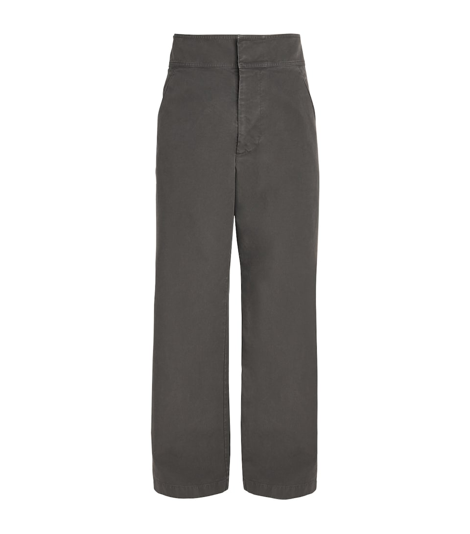 Fear Of God Mens Cotton Flat Front Trousers Dark Grey