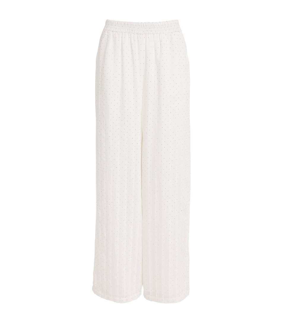 Melissa Odabash Womens Diamanté Trisha Trousers White