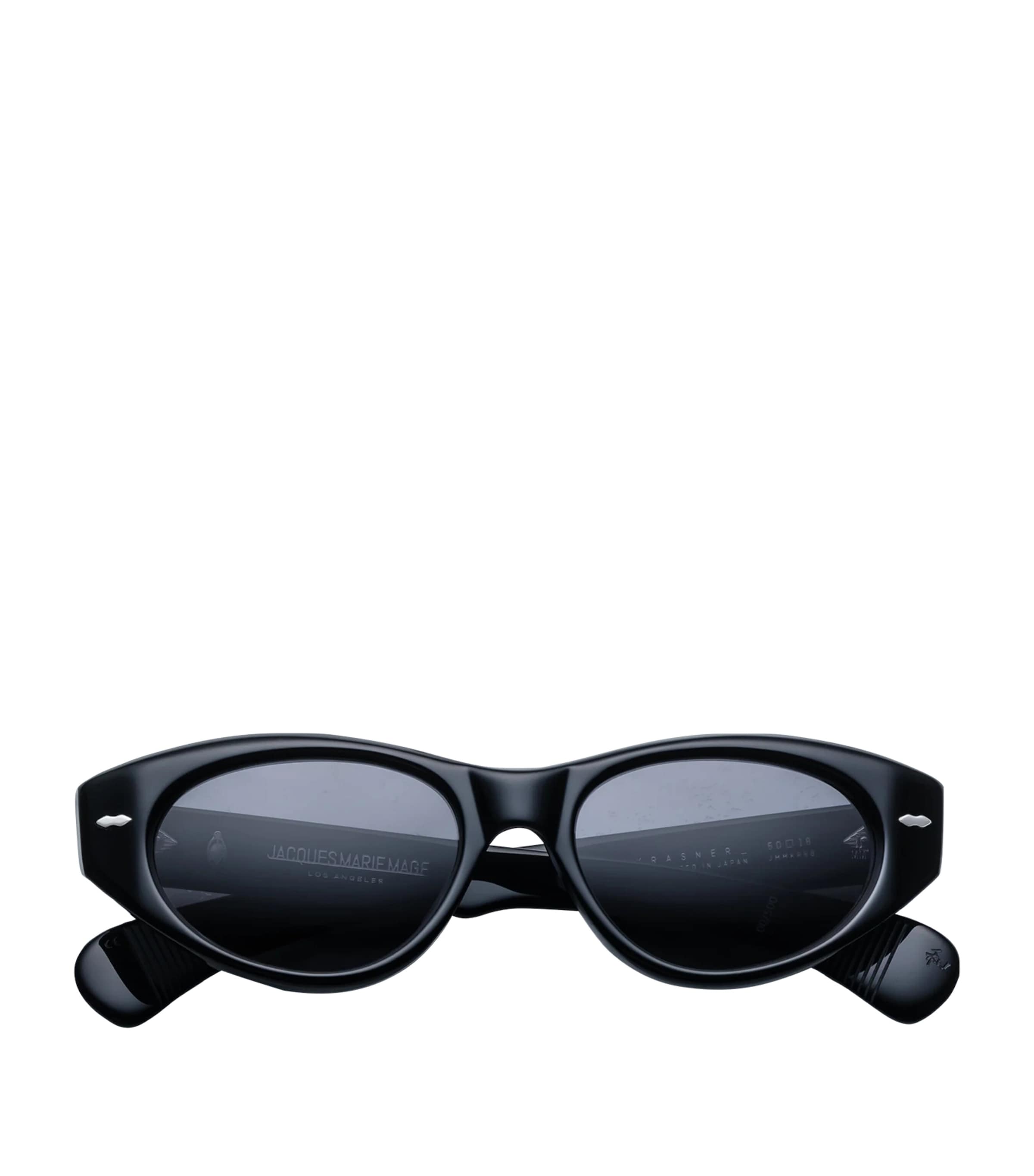 Jacques Marie Mage Krasner Oval Sunglasses Black