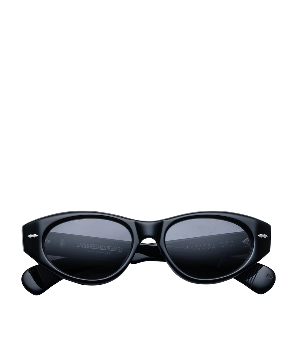 Jacques Marie Mage Krasner Oval Sunglasses Black