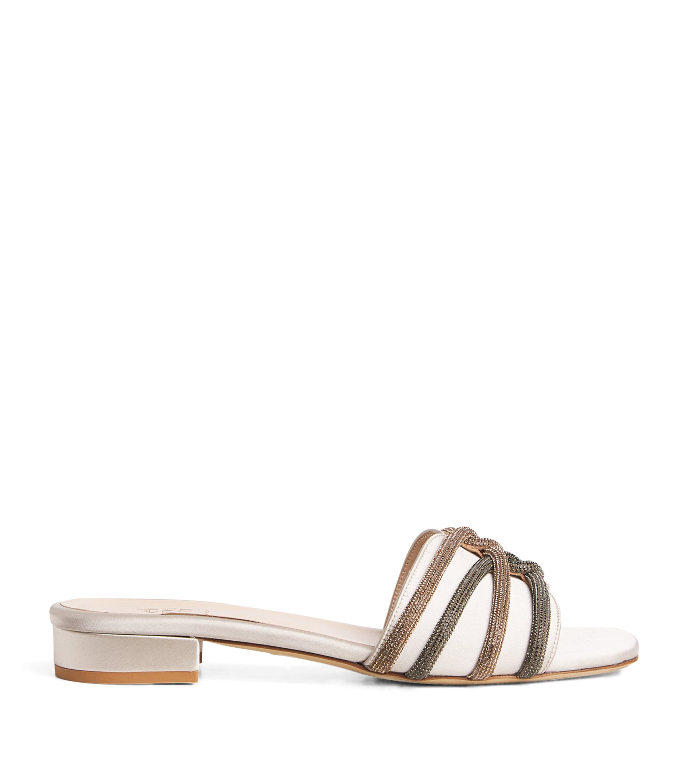 ★SAINT LAURENT★トリビュートフラットミュールつや消しレザー Saint Laurent Leather Tribute Slippers | Harrods US