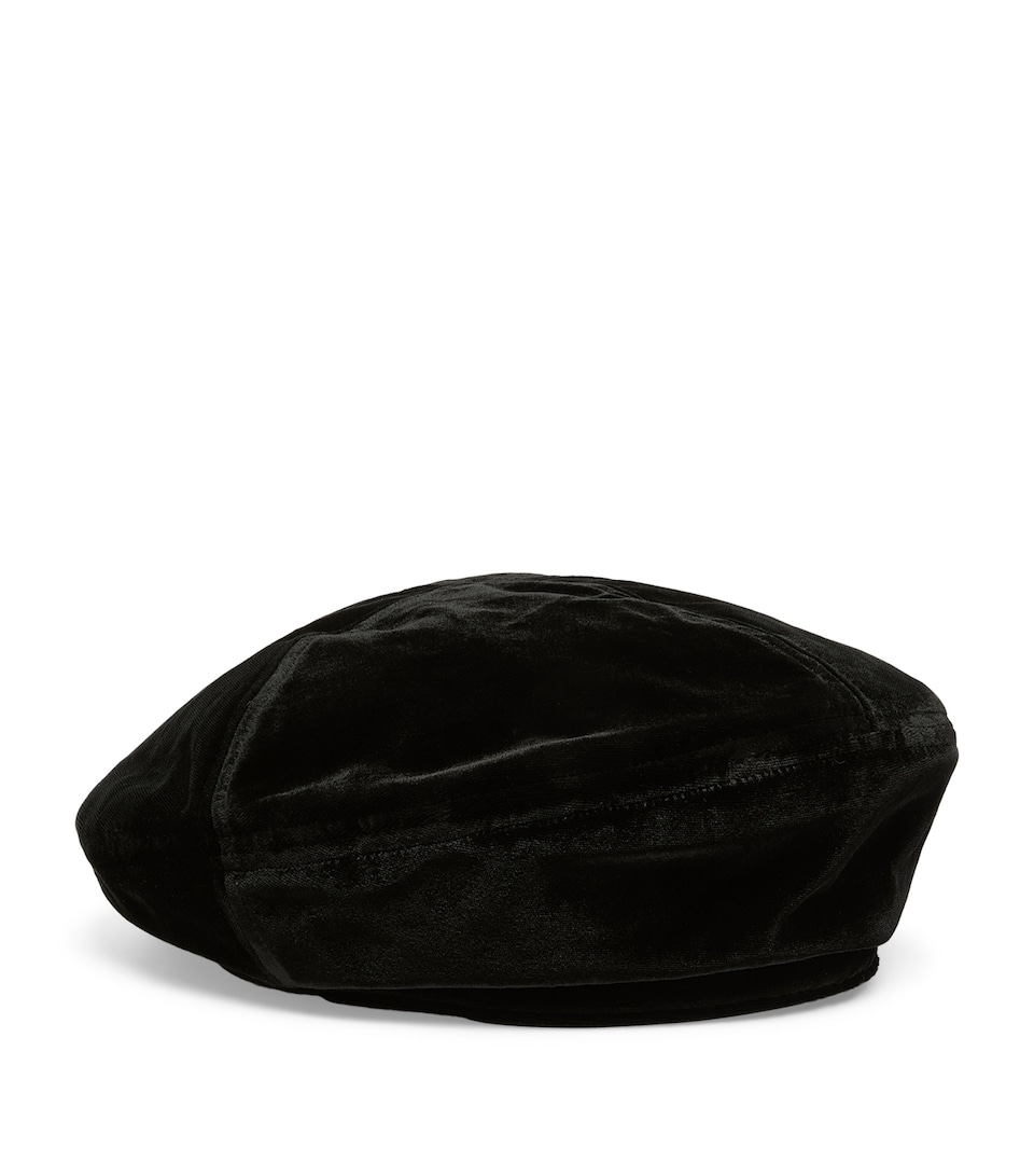Marina Rinaldi Velvet Beret Black