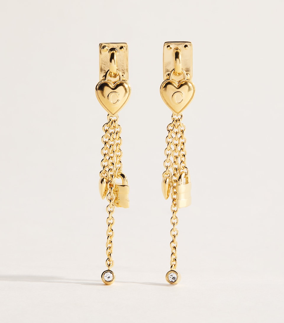 Chloé Mini Paddington Drop Earrings Vintage Gold