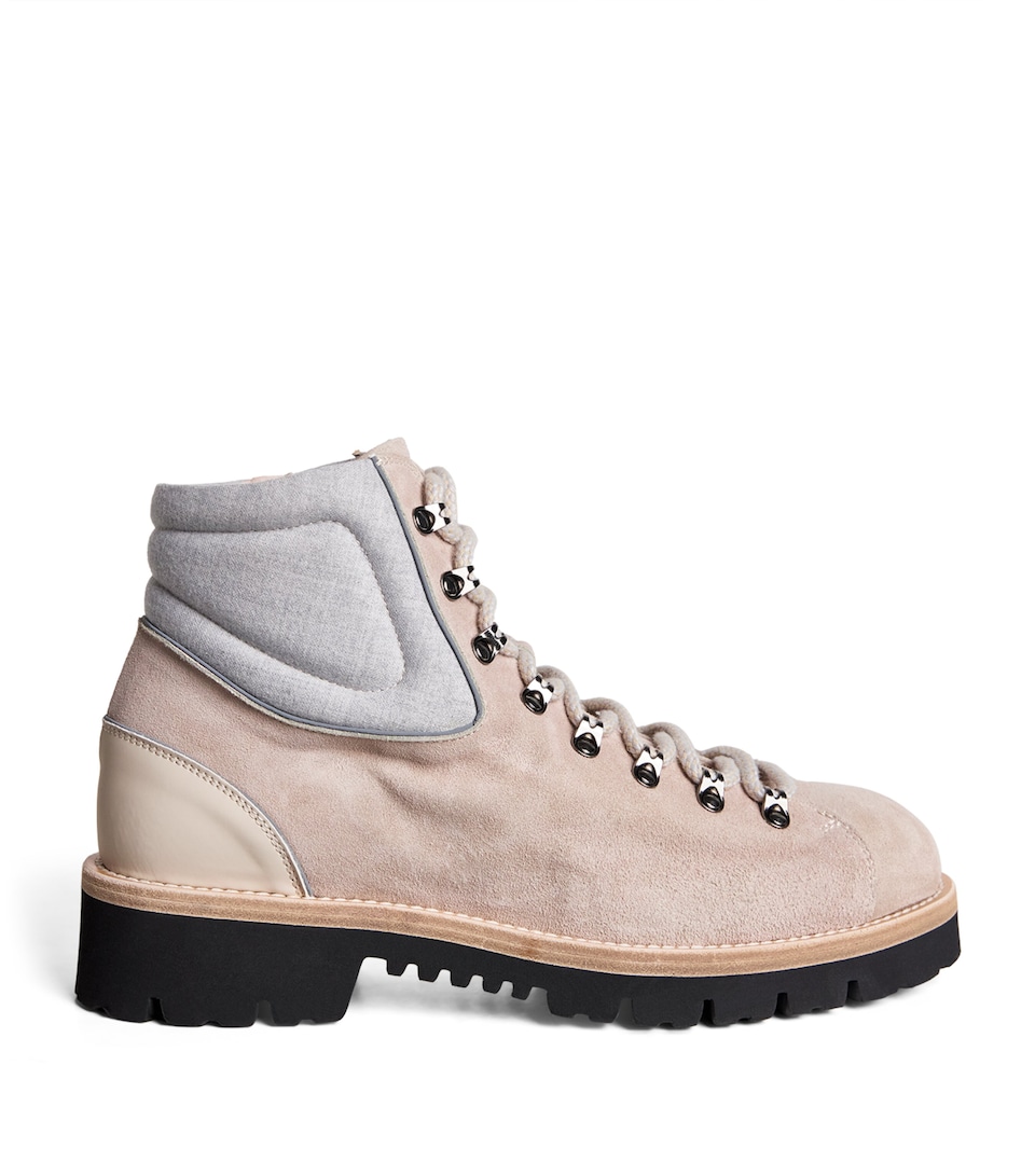 Suede Lace-Up Boots