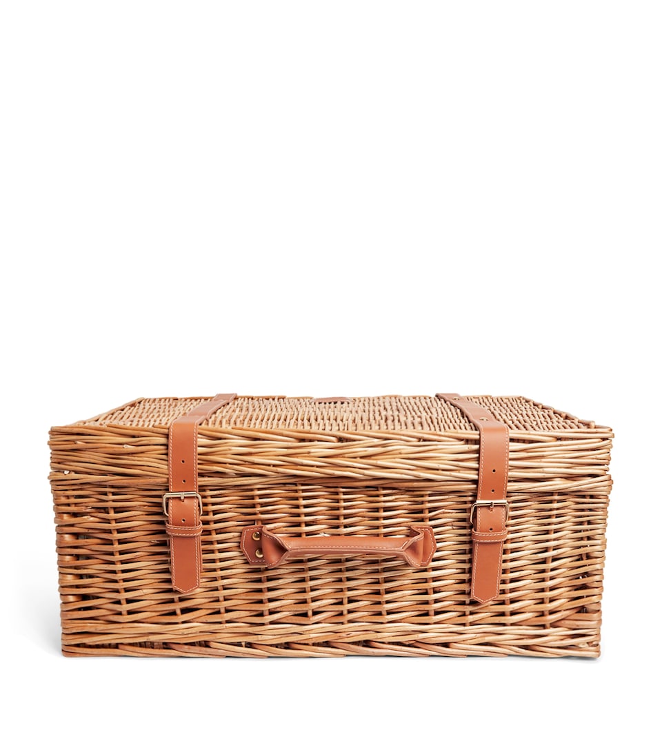 Harrods Fitted Picnic Hamper for 4 Brown