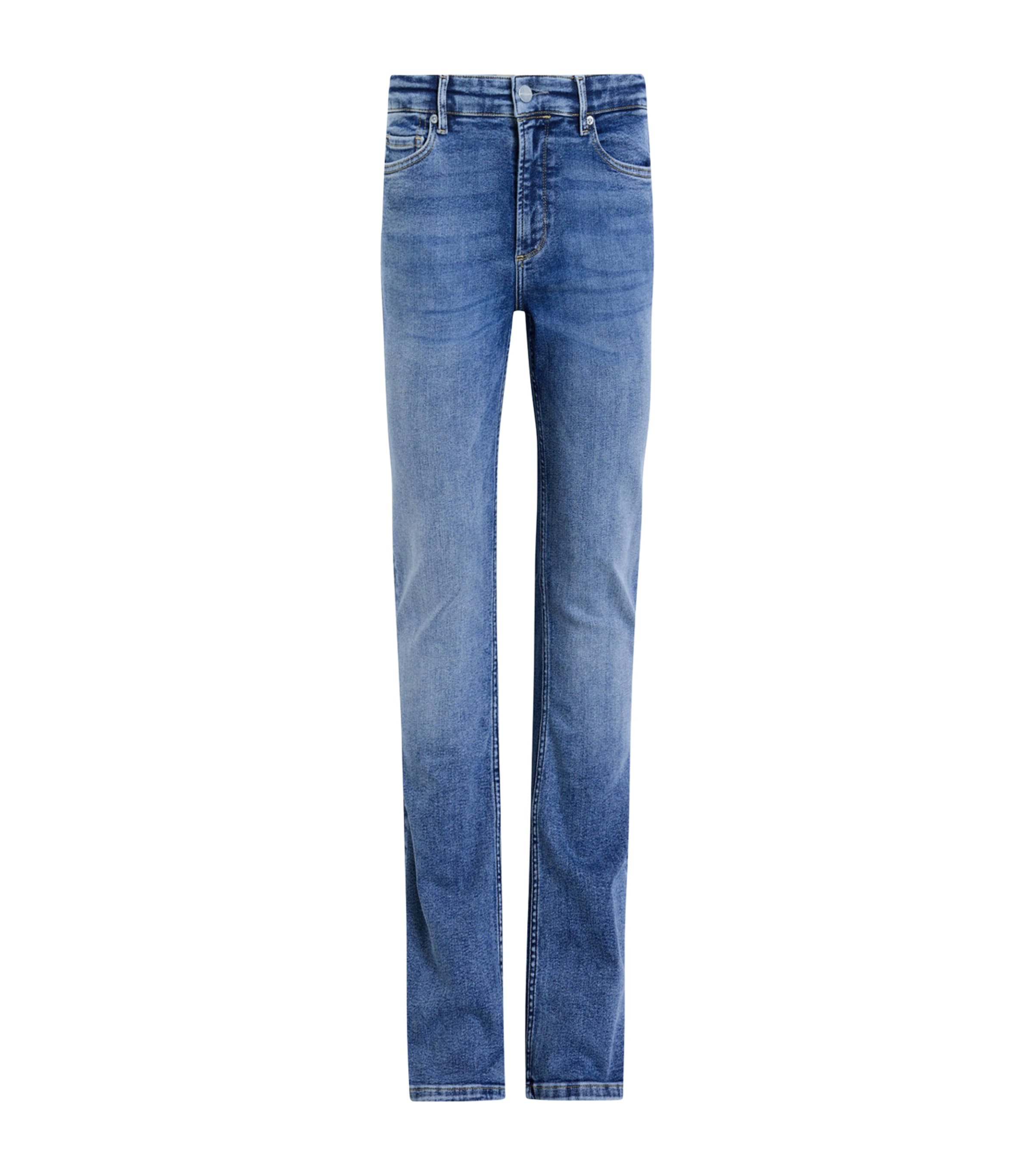 AllSaints Womens Haldan Slim Bootcut Jeans Mid Indigo