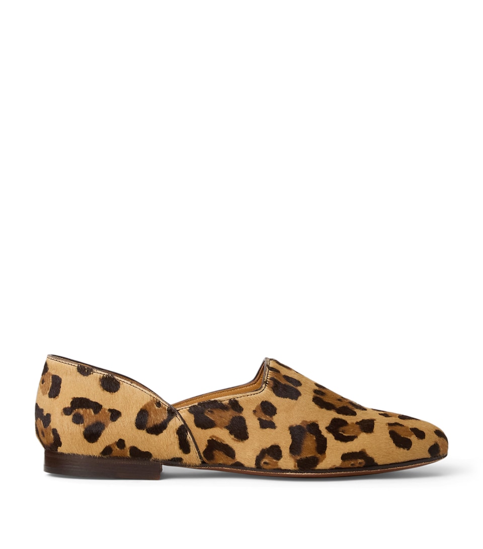 Ralph Lauren Collection Calfhair Bronwen Leopard-Print Slipper Leopard
