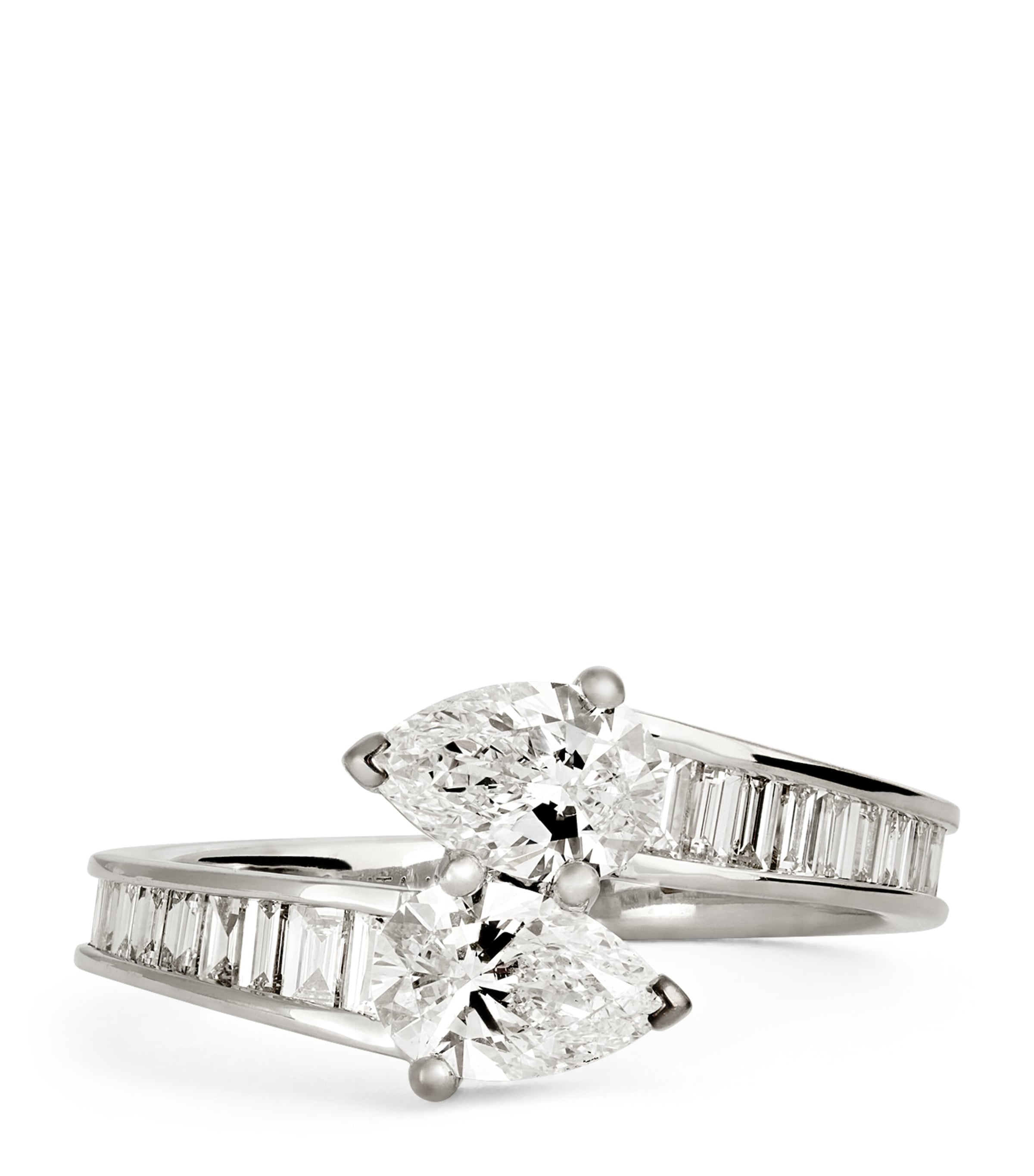 White Gold and Diamond  Saturn Ring